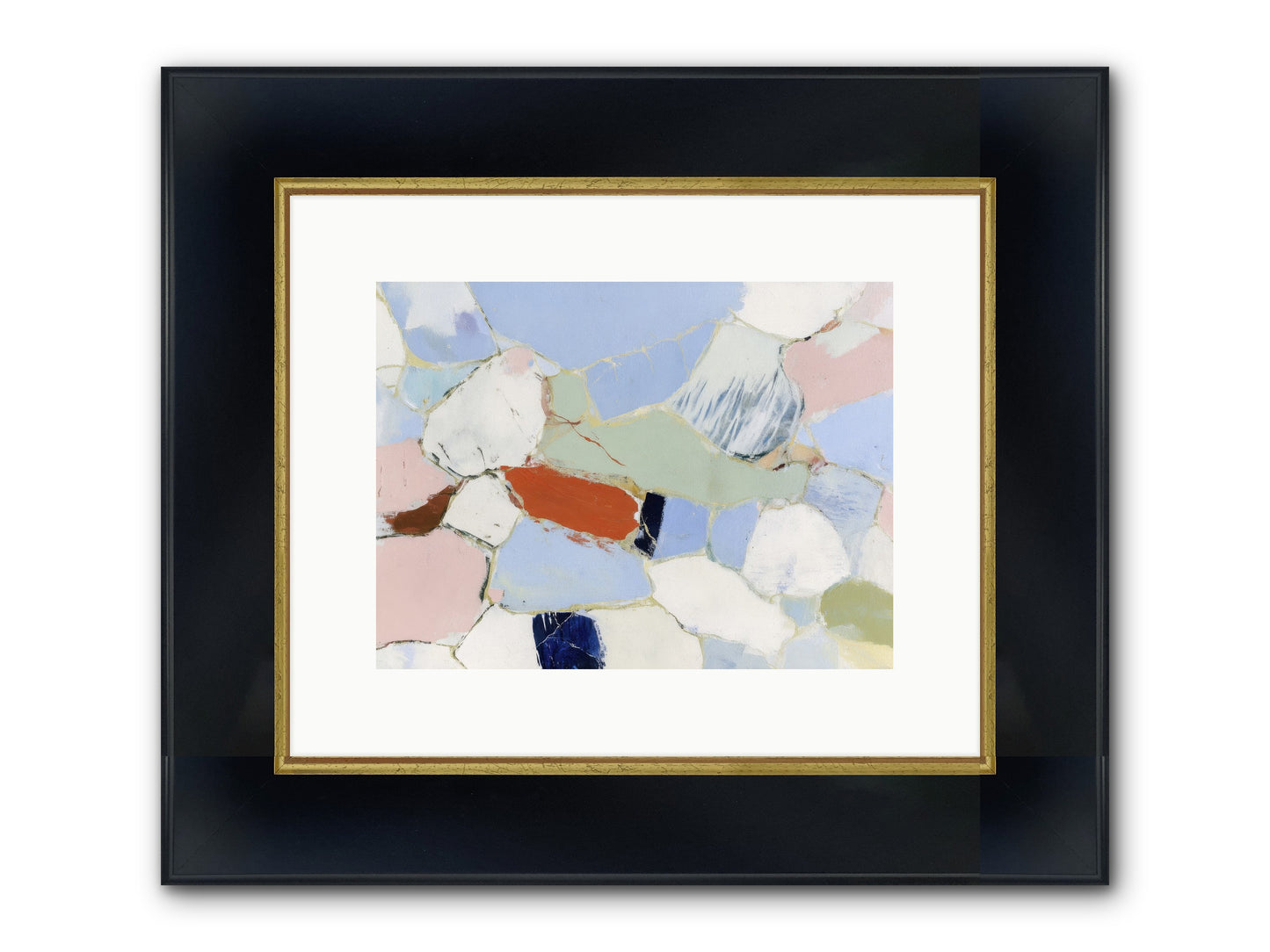 Subliminal Thread Framed Print - Wide Black w/Gold 12x9