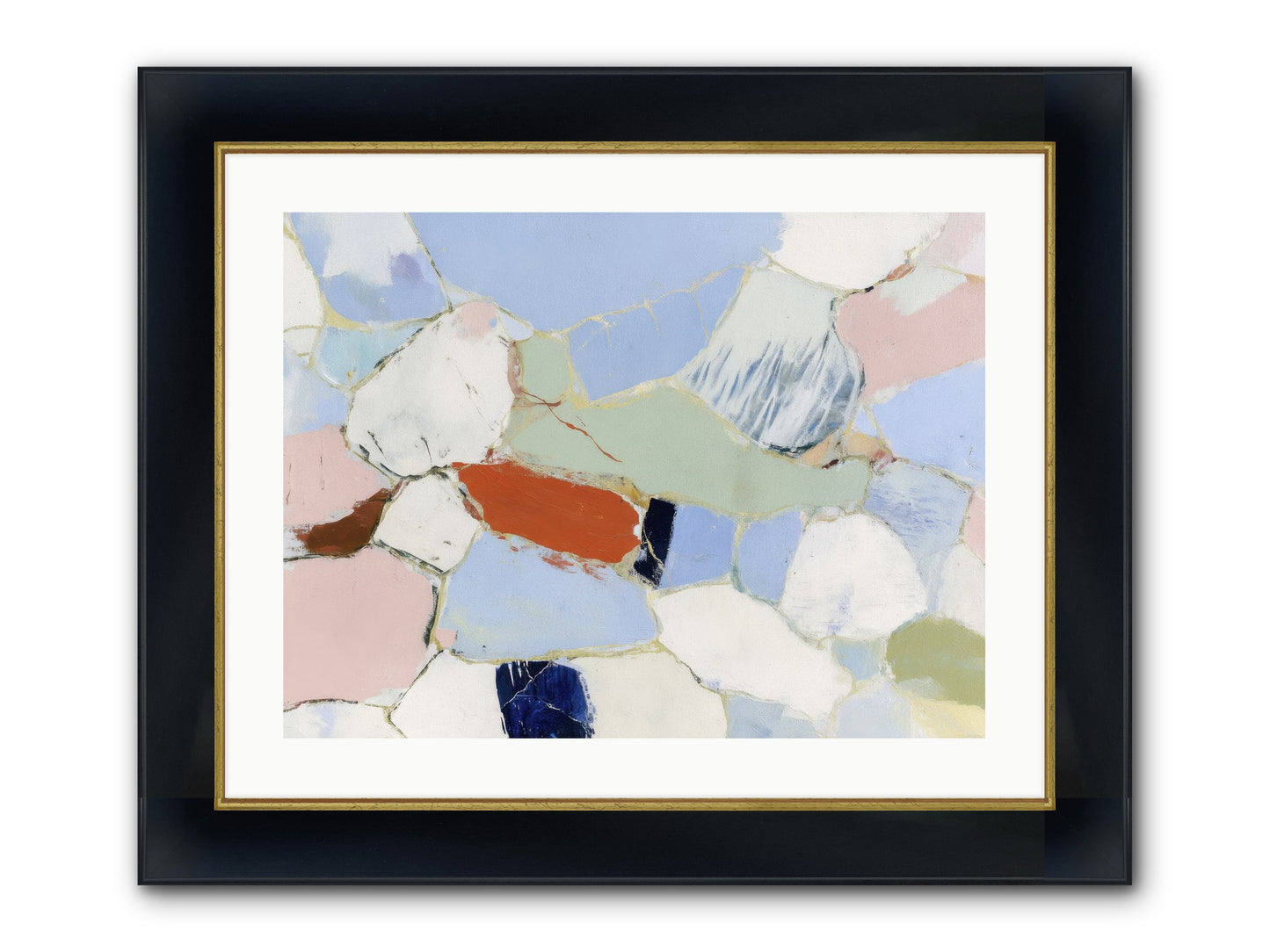 Subliminal Thread Framed Print - Wide Black w/Gold 24x18