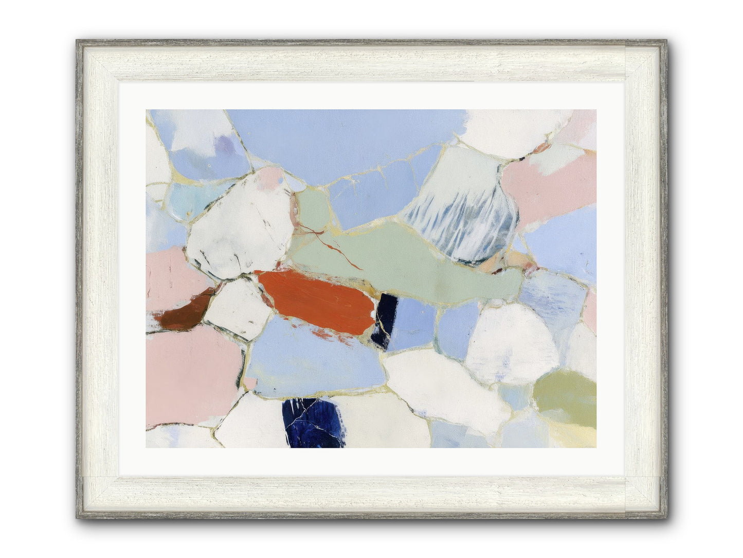 Subliminal Thread Framed Print - Driftwood White 32x24