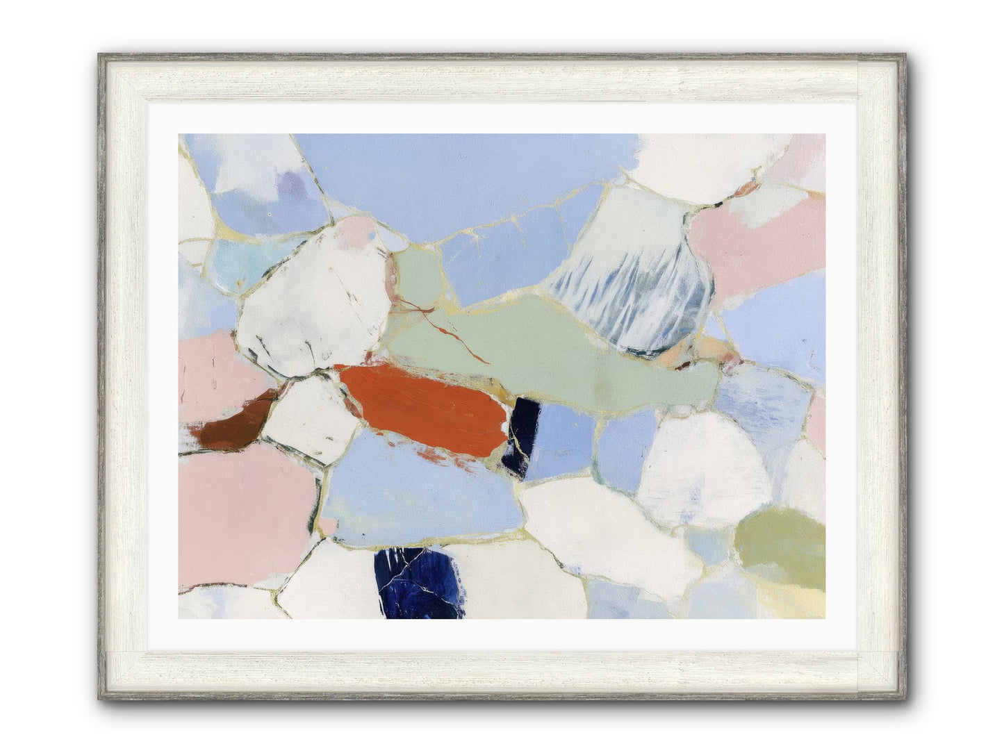 Subliminal Thread Framed Print - Driftwood White 40x30