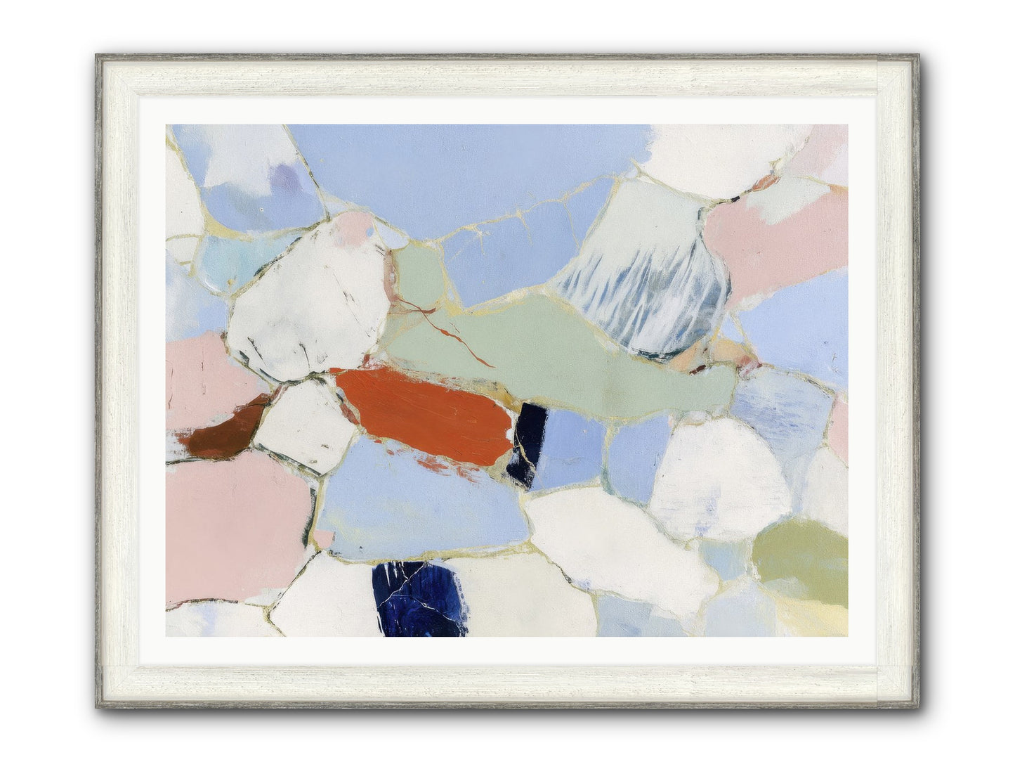 Subliminal Thread Framed Print - Driftwood White 48x36