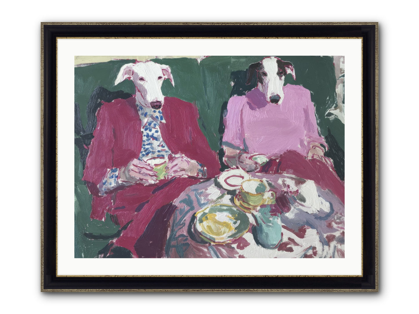 Such Good Manners Framed Print - Black & Gold 32x24