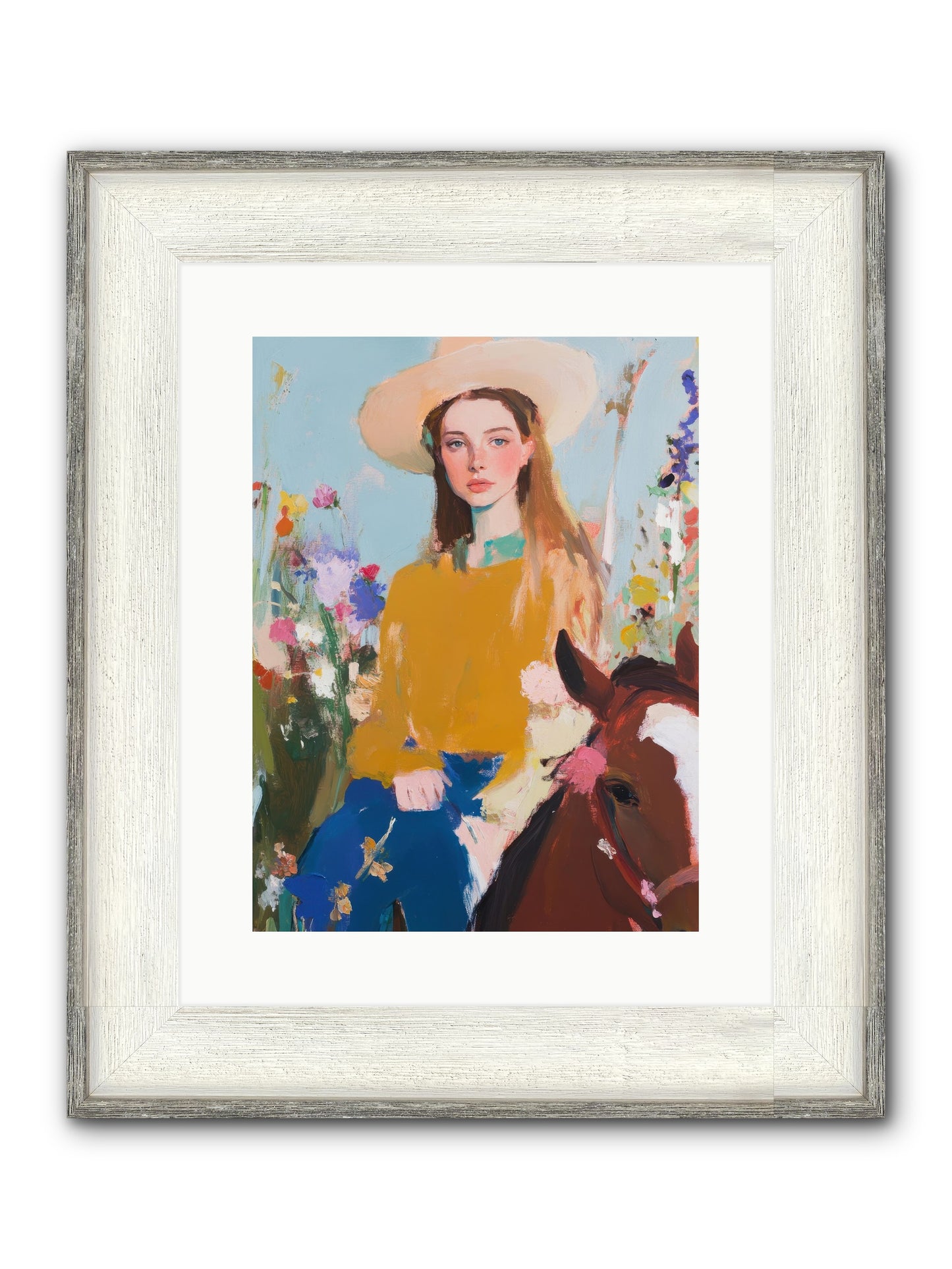Suede & Sunlight Framed Print - Driftwood White 12x16