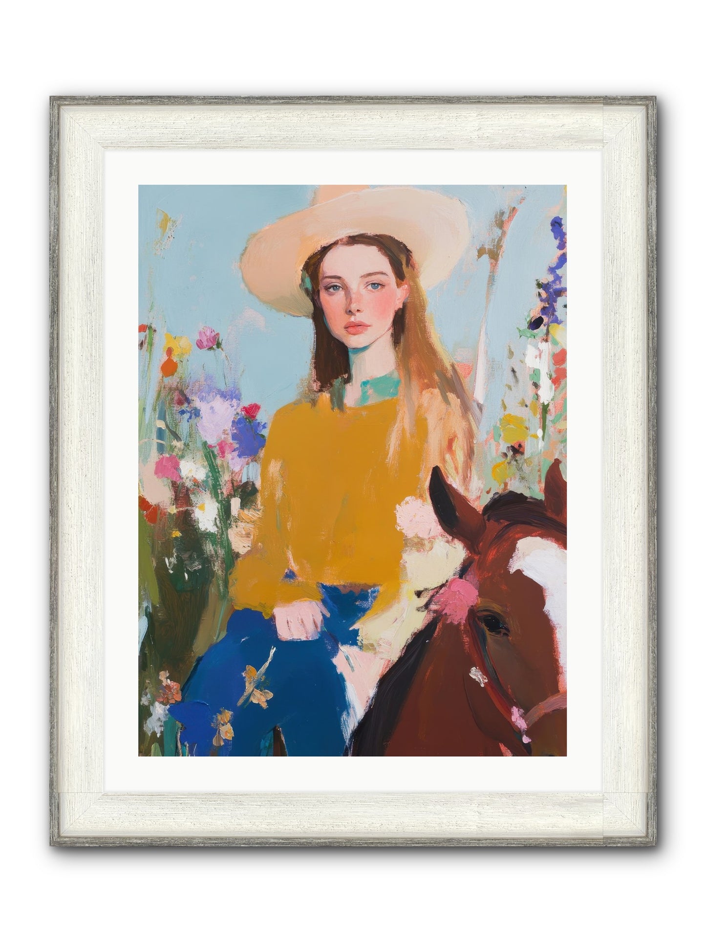 Suede & Sunlight Framed Print - Driftwood White 24x32