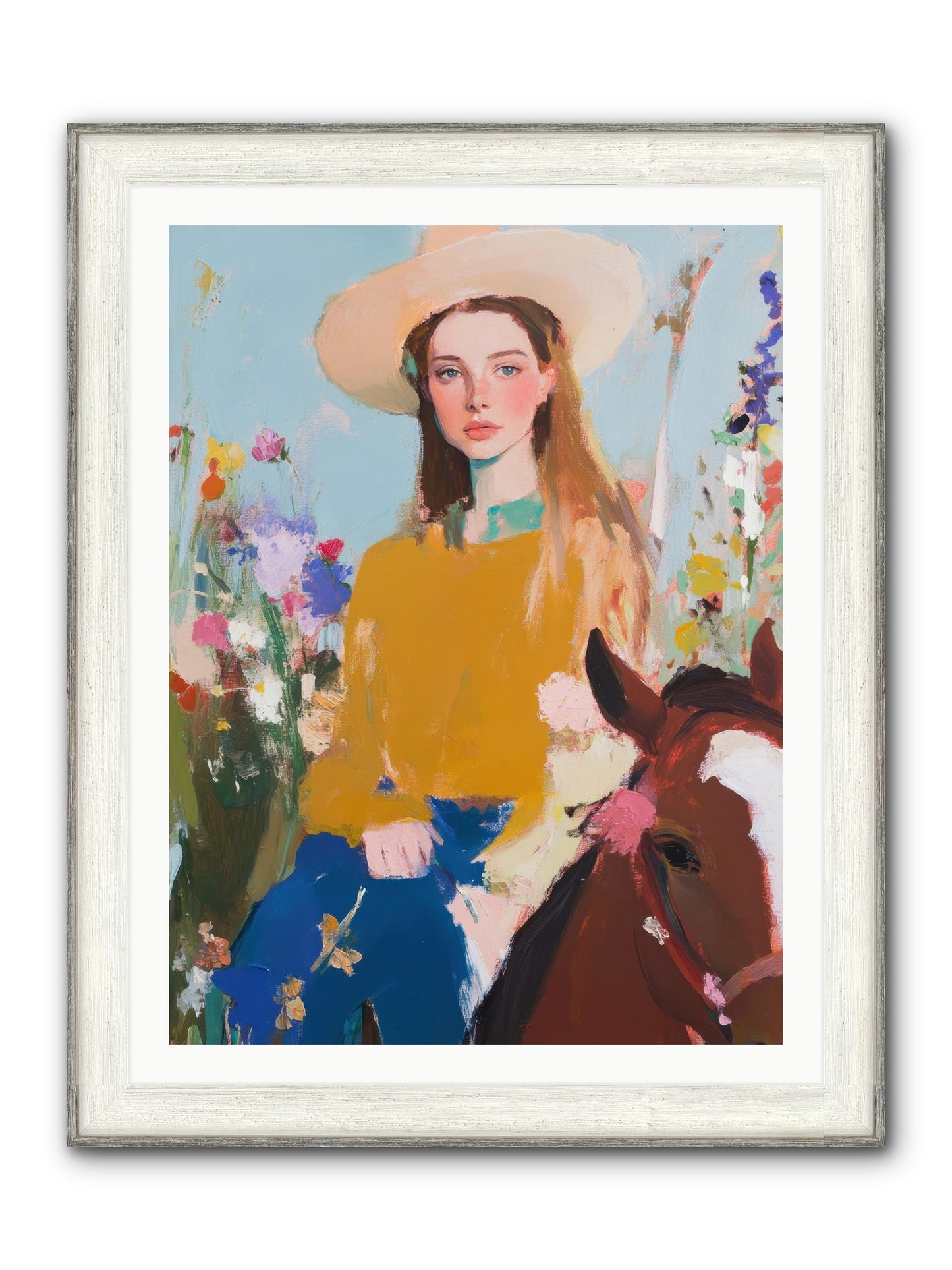 Suede & Sunlight Framed Print - Driftwood White 30x40