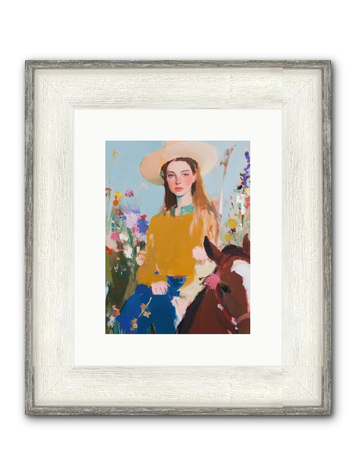 Suede & Sunlight Framed Print - Driftwood White 9x12