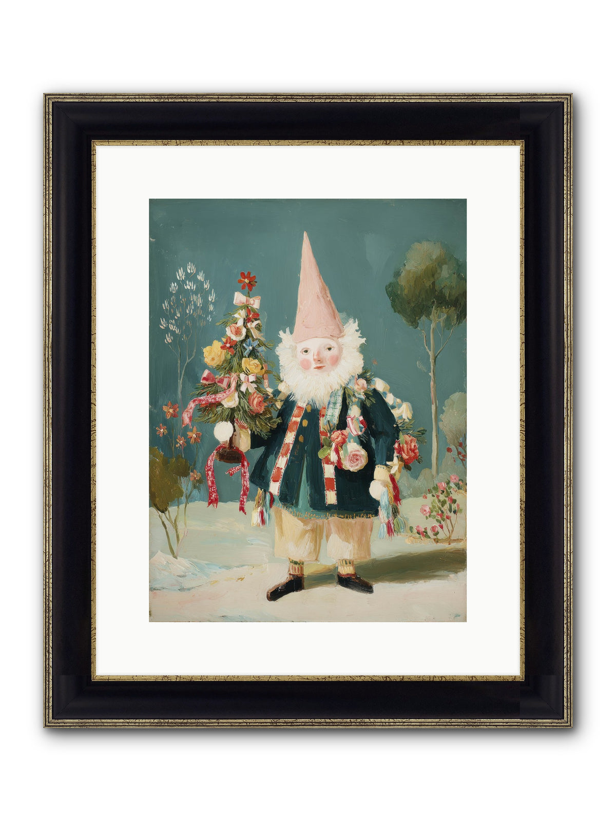 Sugar-Dusted & Darling Framed Print - Black & Gold 12x16