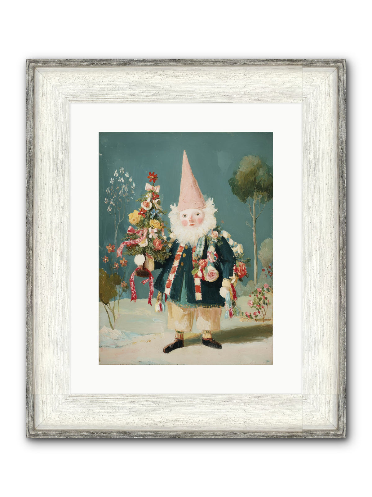 Sugar-Dusted & Darling Framed Print - Driftwood White 12x16