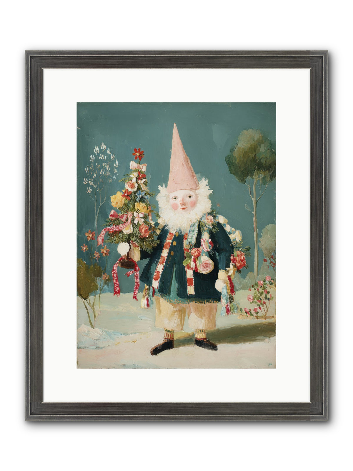 Sugar-Dusted & Darling Framed Print - Slimwoods Black/Silver 12x16
