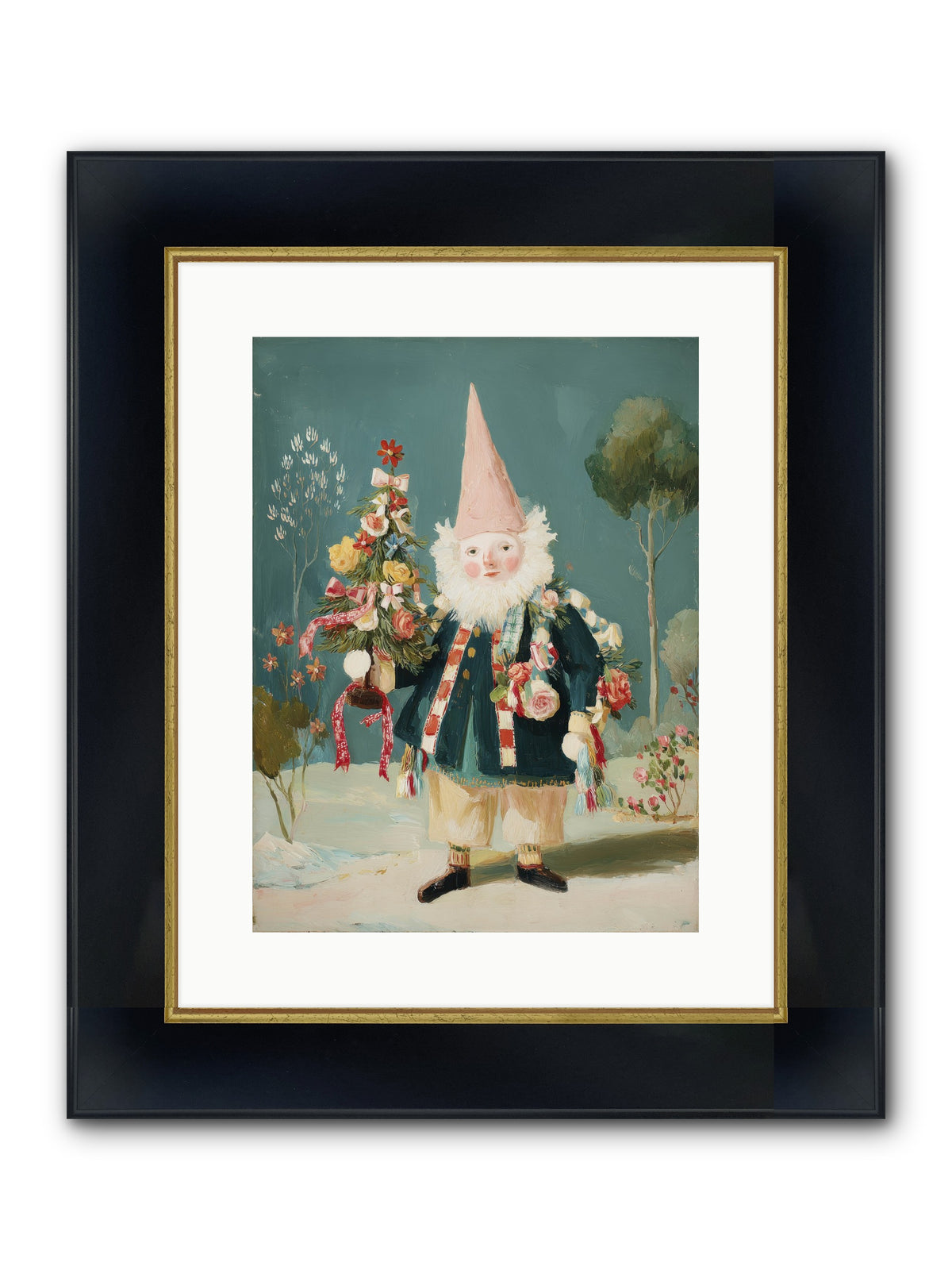 Sugar-Dusted & Darling Framed Print - Wide Black w/Gold 12x16