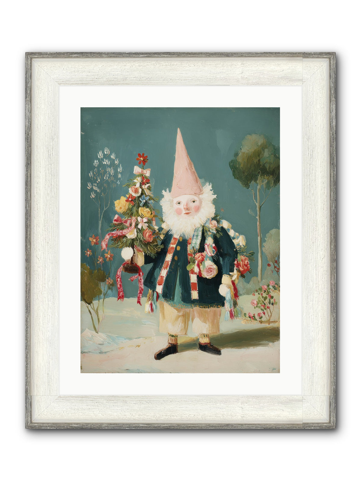 Sugar-Dusted & Darling Framed Print - Driftwood White 18x24