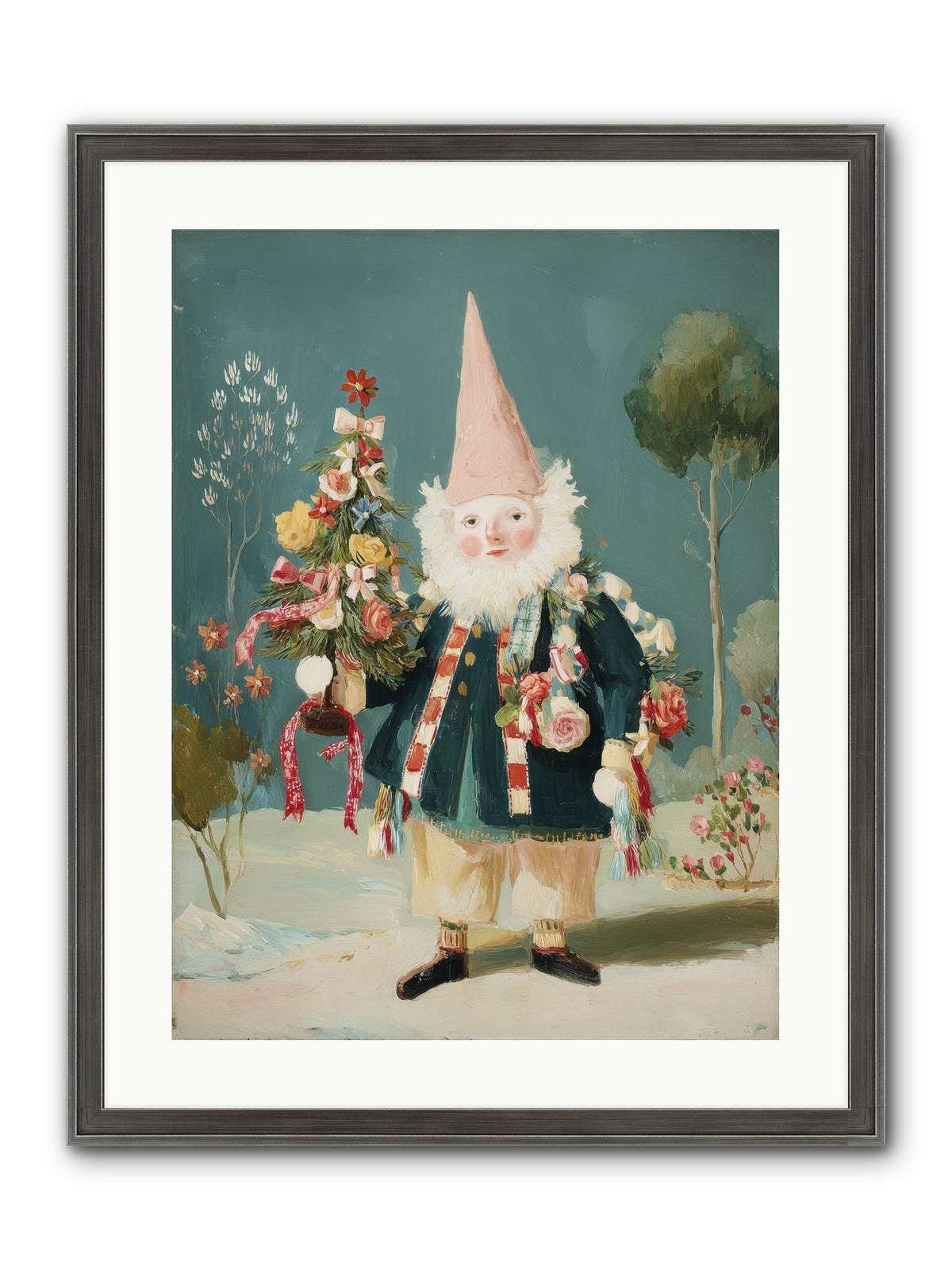 Sugar-Dusted & Darling Framed Print - Slimwoods Black/Silver 18x24