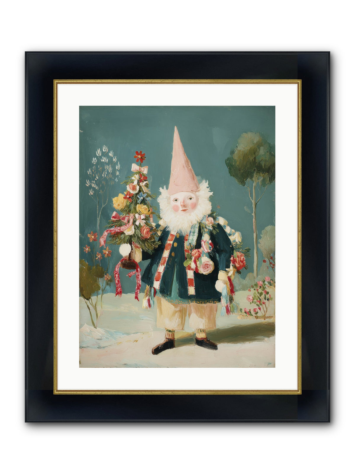 Sugar-Dusted & Darling Framed Print - Wide Black w/Gold 18x24