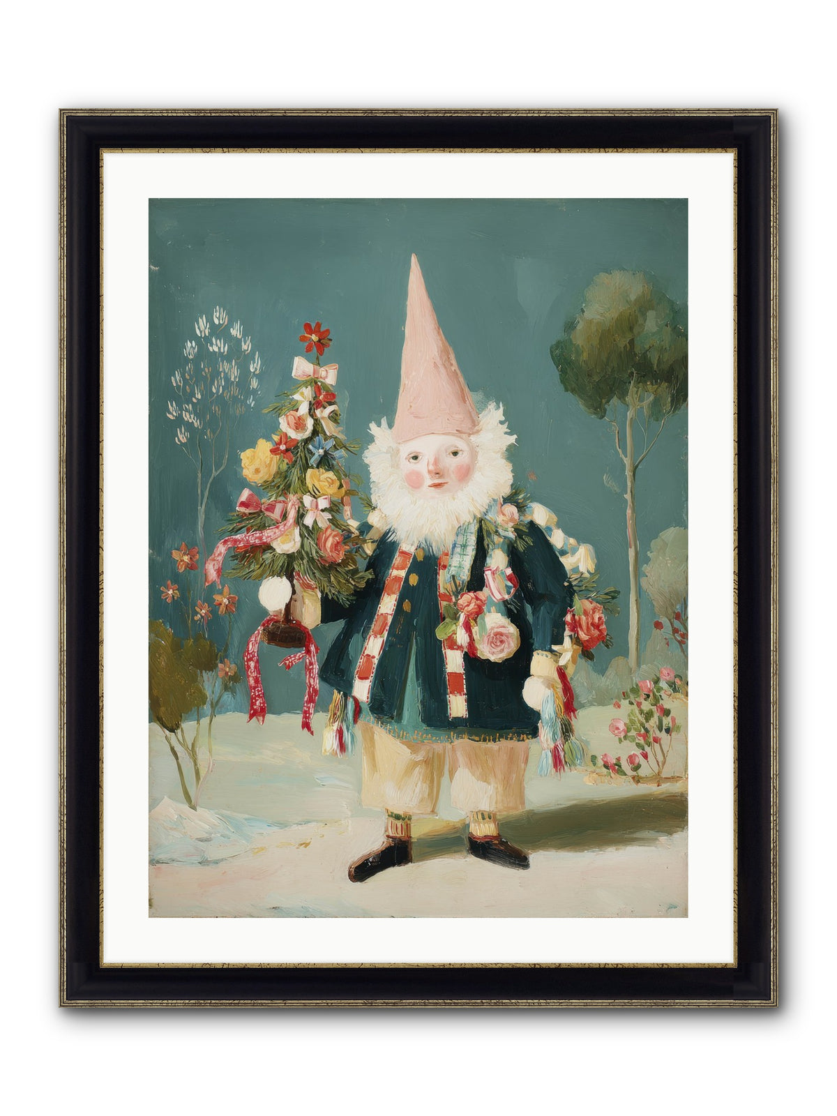 Sugar-Dusted & Darling Framed Print - Black & Gold 24x32