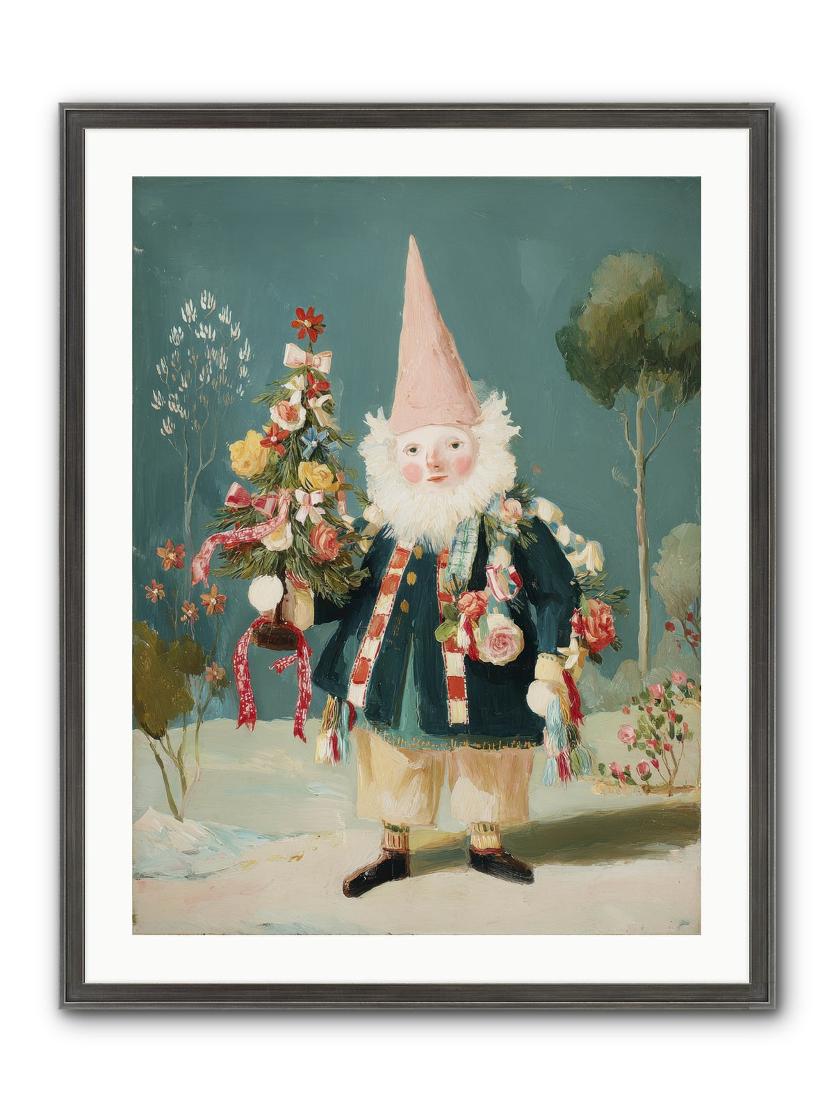 Sugar-Dusted & Darling Framed Print - Slimwoods Black/Silver 24x32