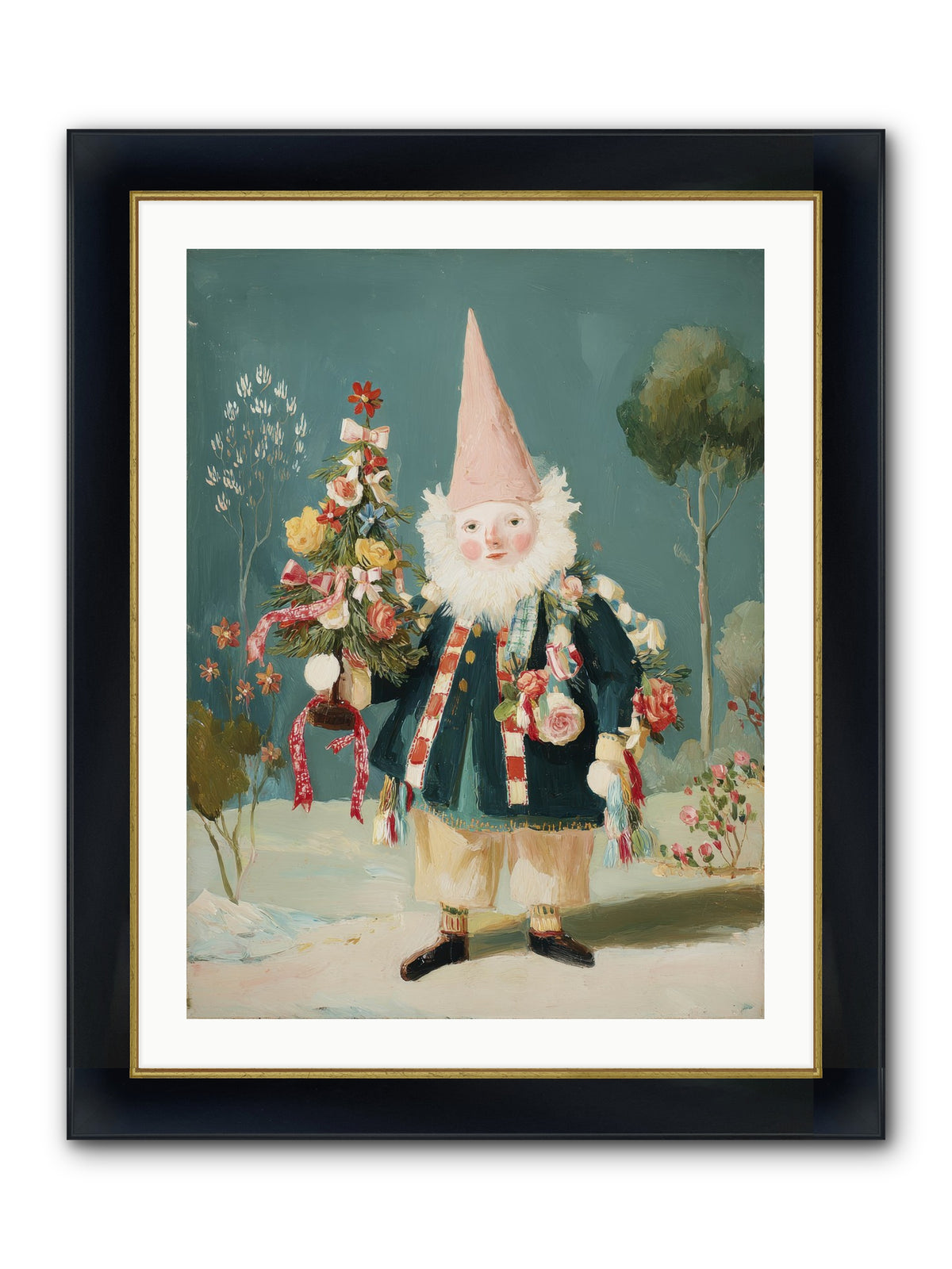 Sugar-Dusted & Darling Framed Print - Wide Black w/Gold 24x32