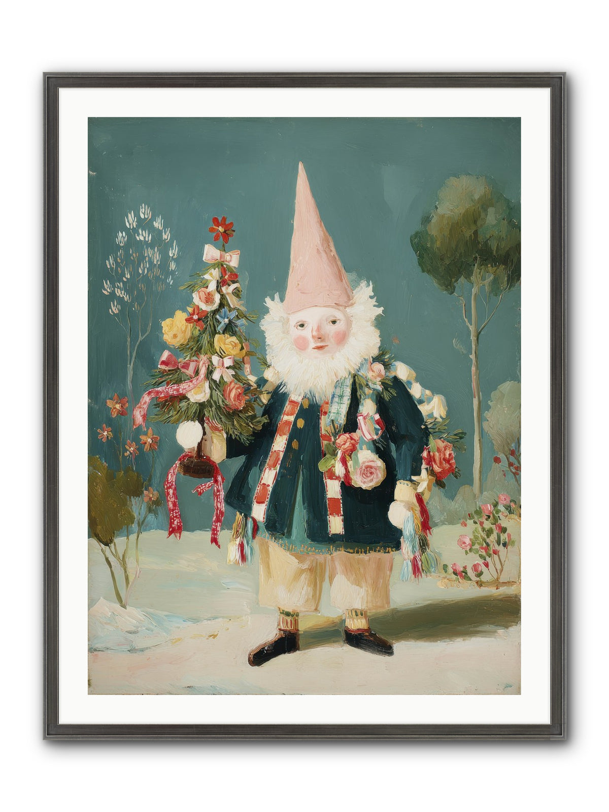 Sugar-Dusted & Darling Framed Print - Slimwoods Black/Silver 30x40