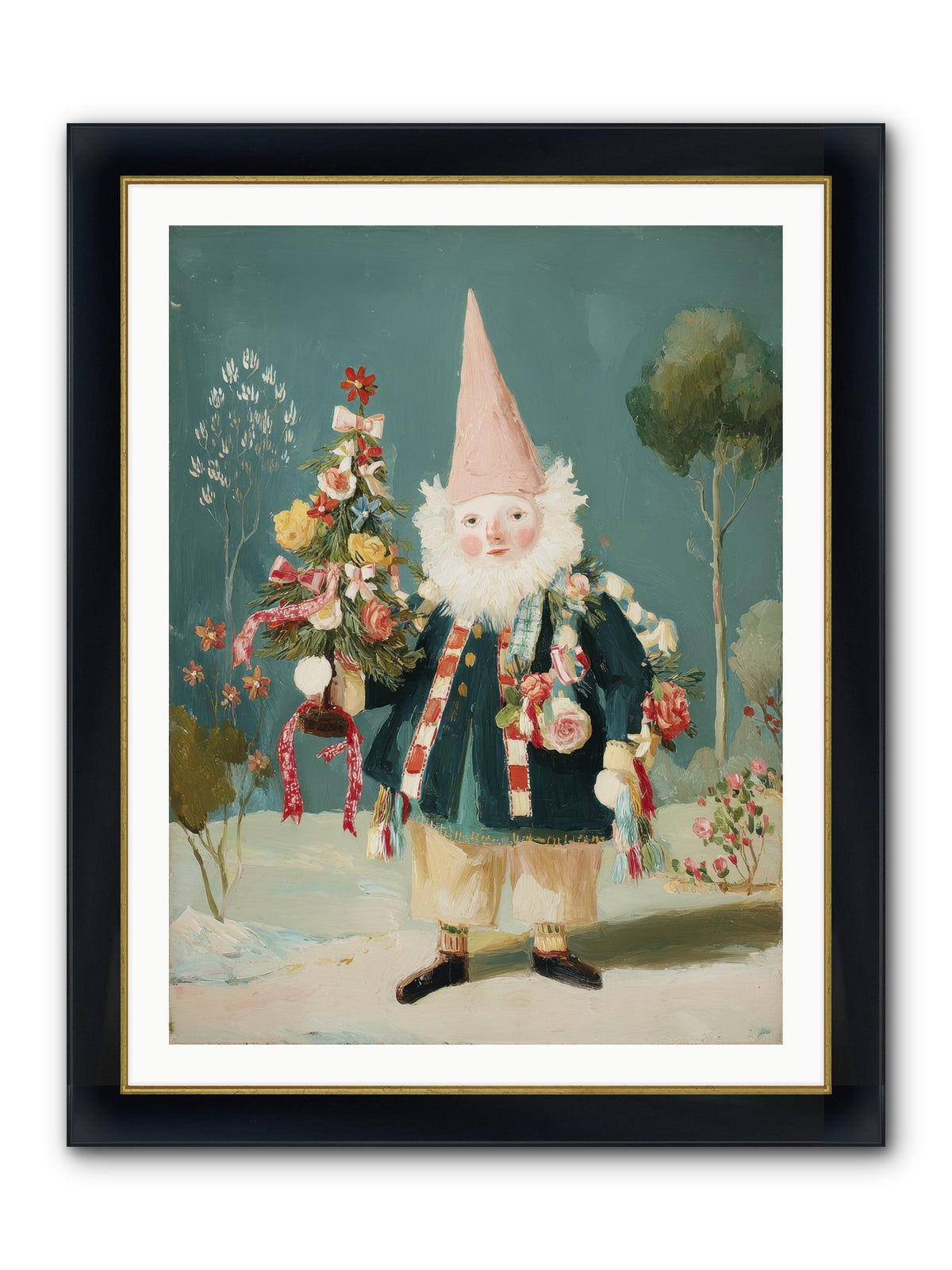 Sugar-Dusted & Darling Framed Print - Wide Black w/Gold 30x40