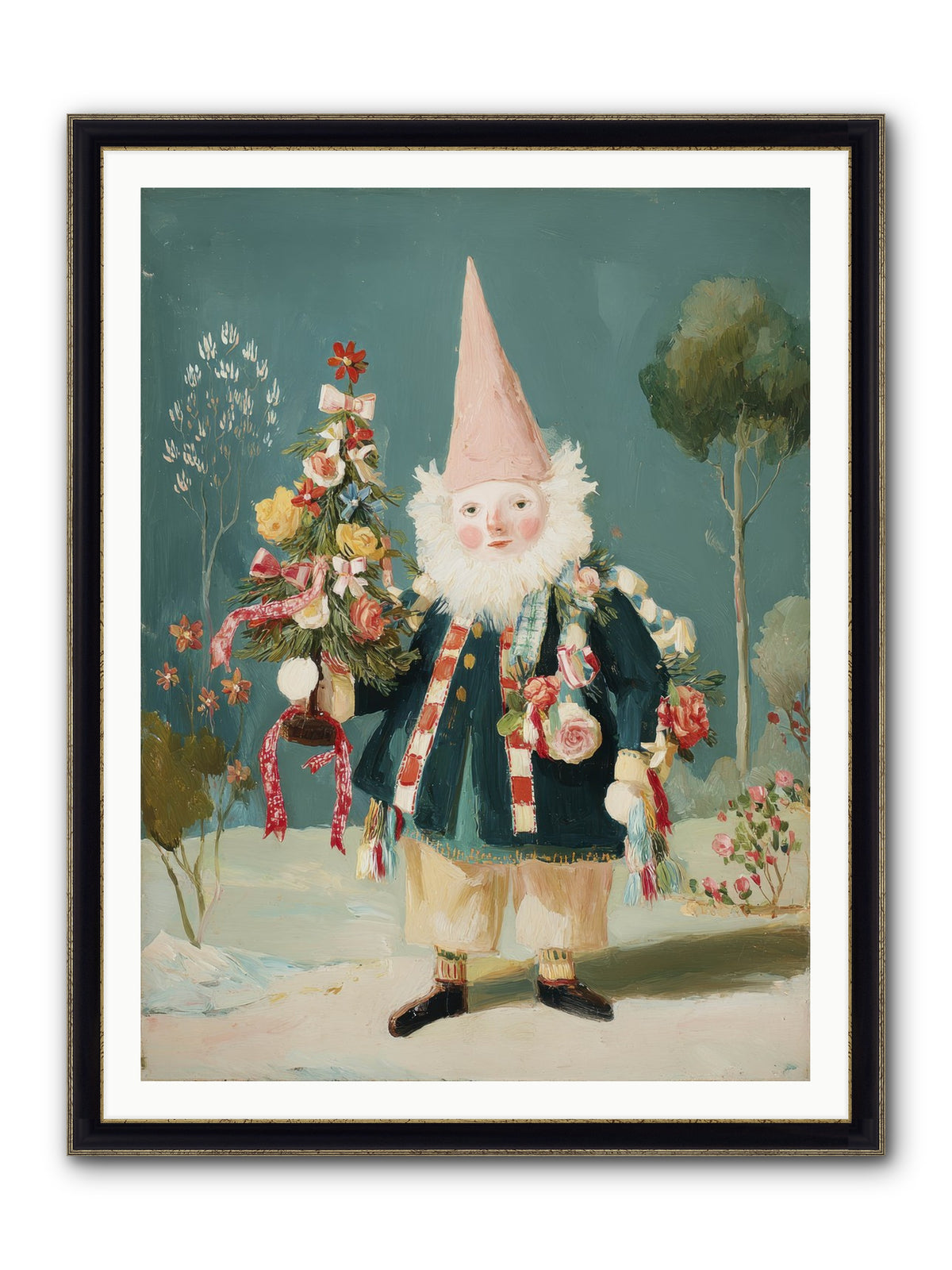Sugar-Dusted & Darling Framed Print - Black & Gold 36x48