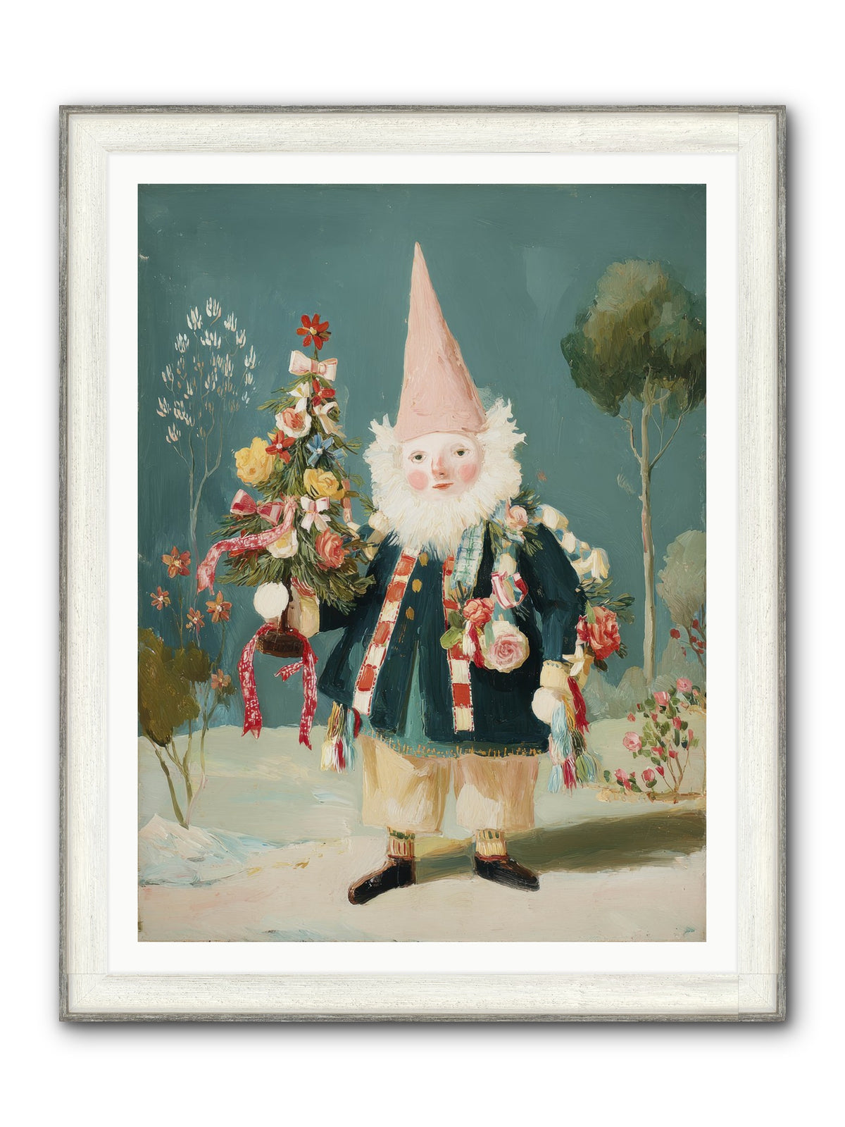 Sugar-Dusted & Darling Framed Print - Driftwood White 36x48