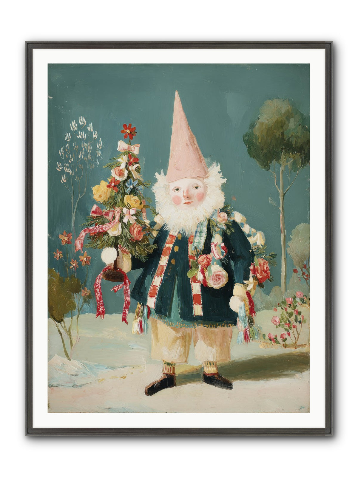 Sugar-Dusted & Darling Framed Print - Slimwoods Black/Silver 36x48
