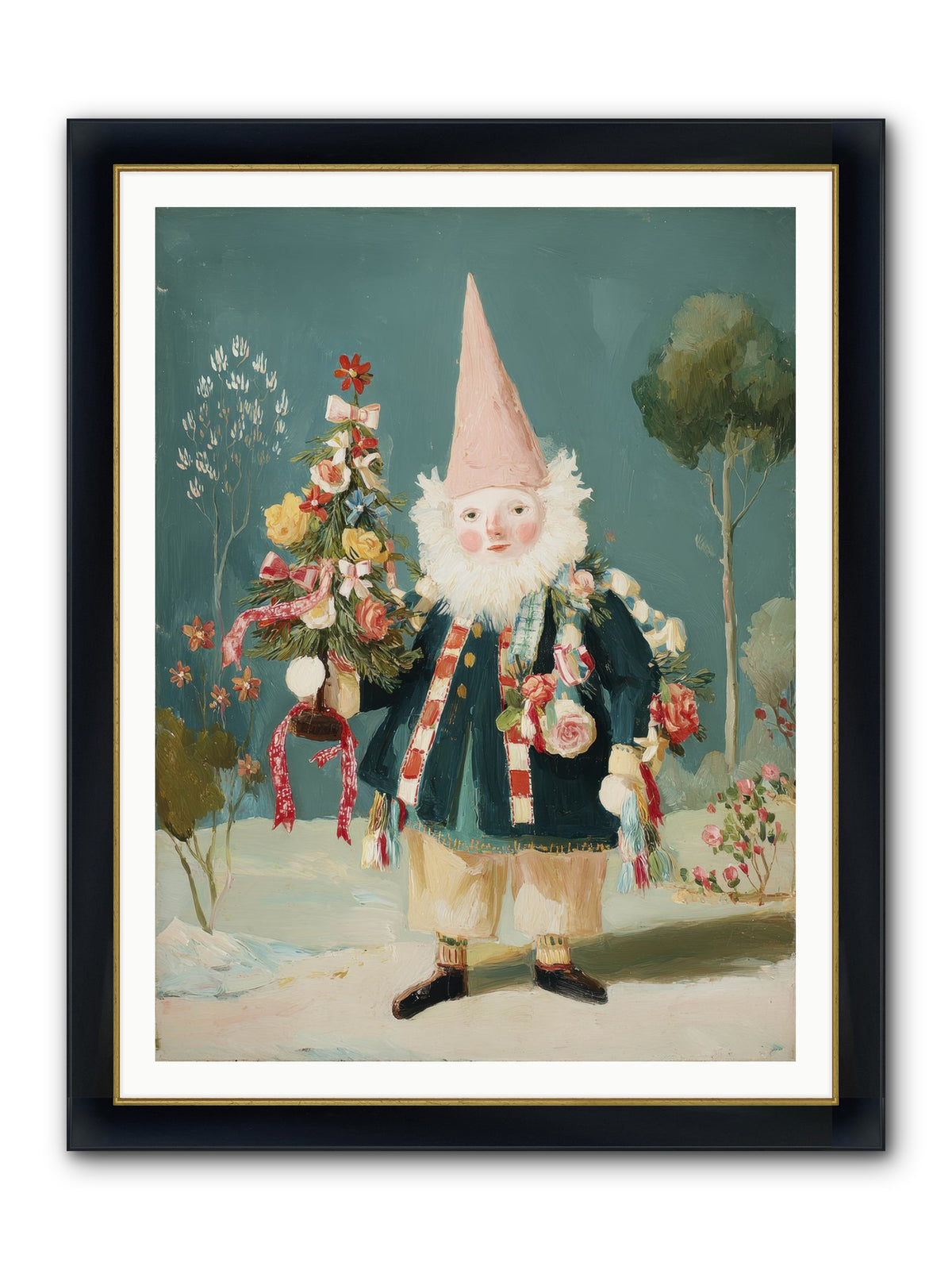Sugar-Dusted & Darling Framed Print - Wide Black w/Gold 36x48