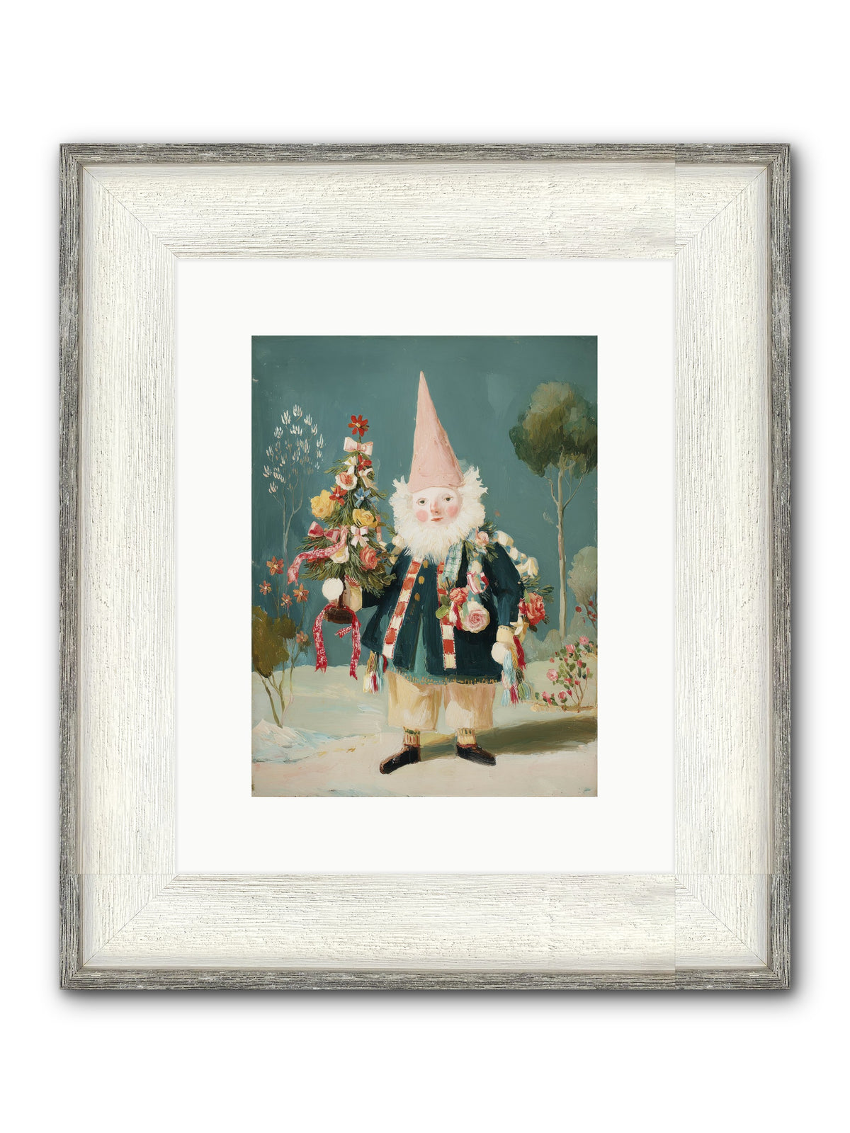Sugar-Dusted & Darling Framed Print - Driftwood White 9x12