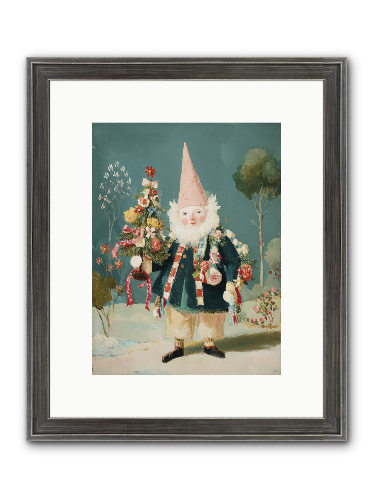 Sugar-Dusted & Darling Framed Print - Slimwoods Black/Silver 9x12