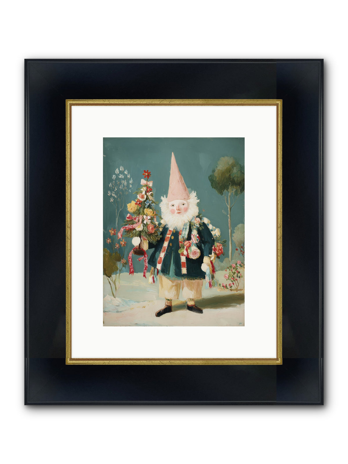 Sugar-Dusted & Darling Framed Print - Wide Black w/Gold 9x12