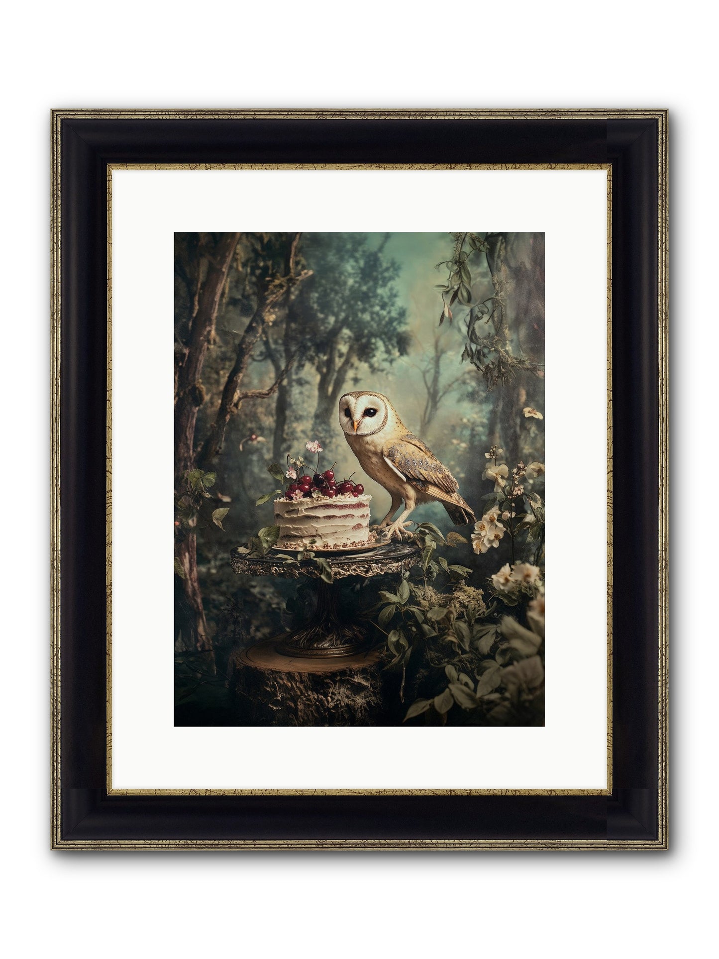 Sugar Found Him Anyway Framed Print - Black & Gold 12x16