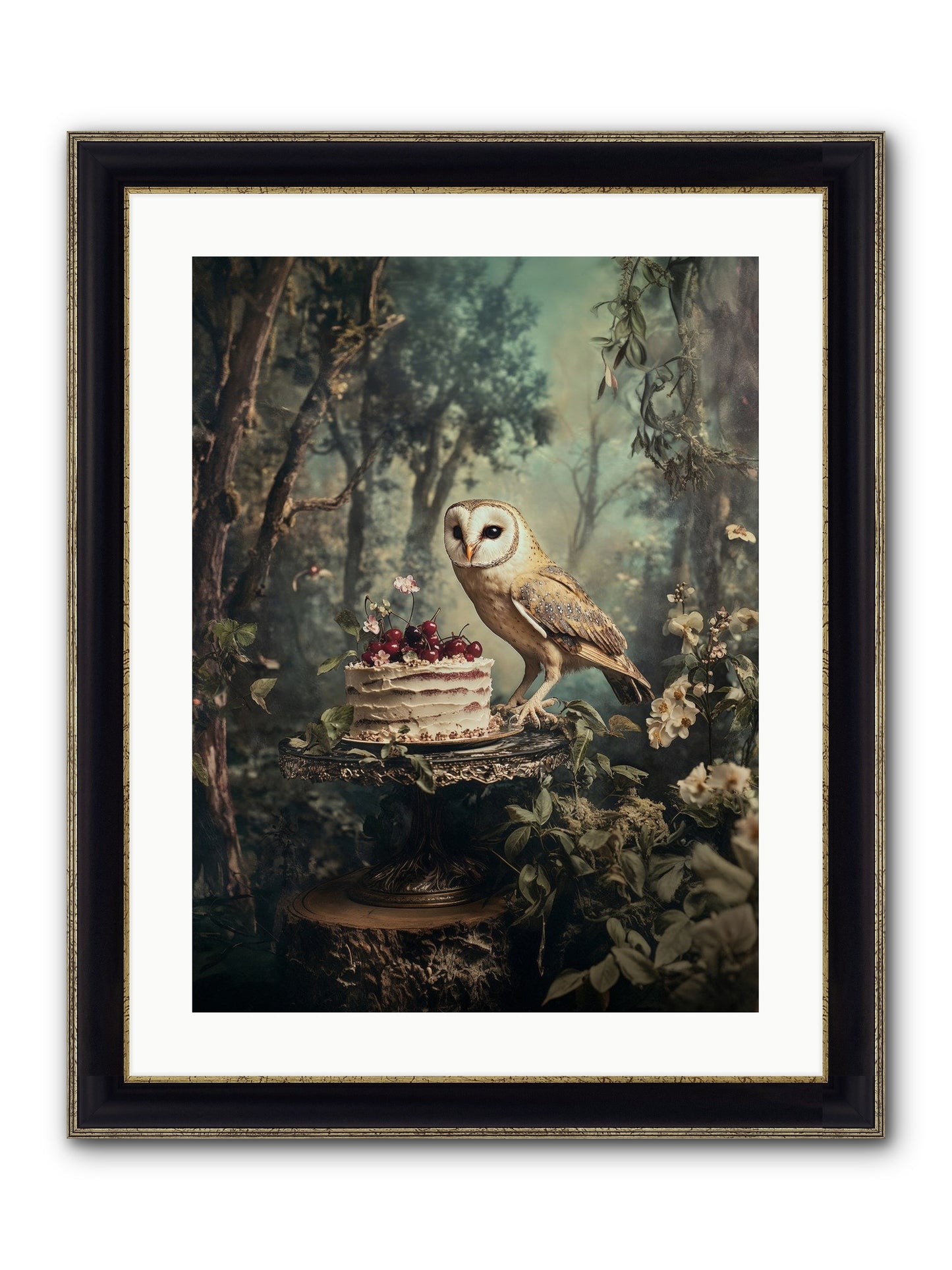 Sugar Found Him Anyway Framed Print - Black & Gold 18x24