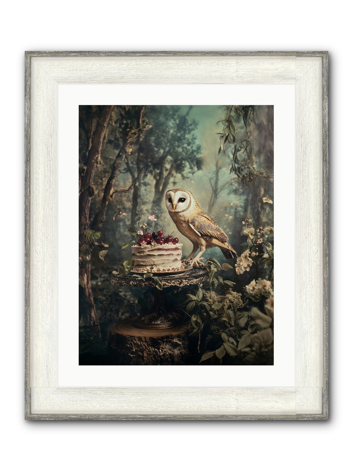 Sugar Found Him Anyway Framed Print - Driftwood White 18x24