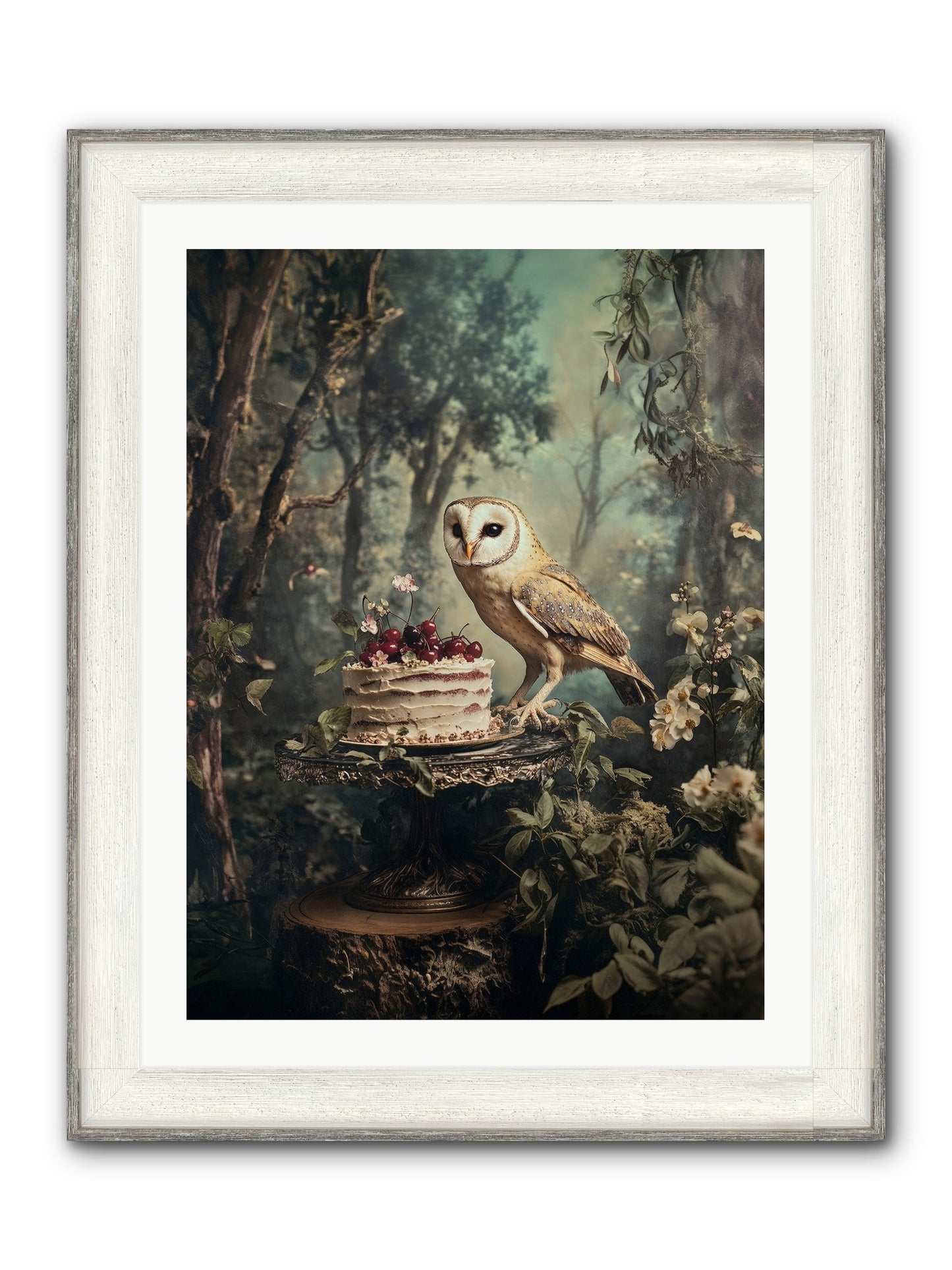 Sugar Found Him Anyway Framed Print - Driftwood White 24x32