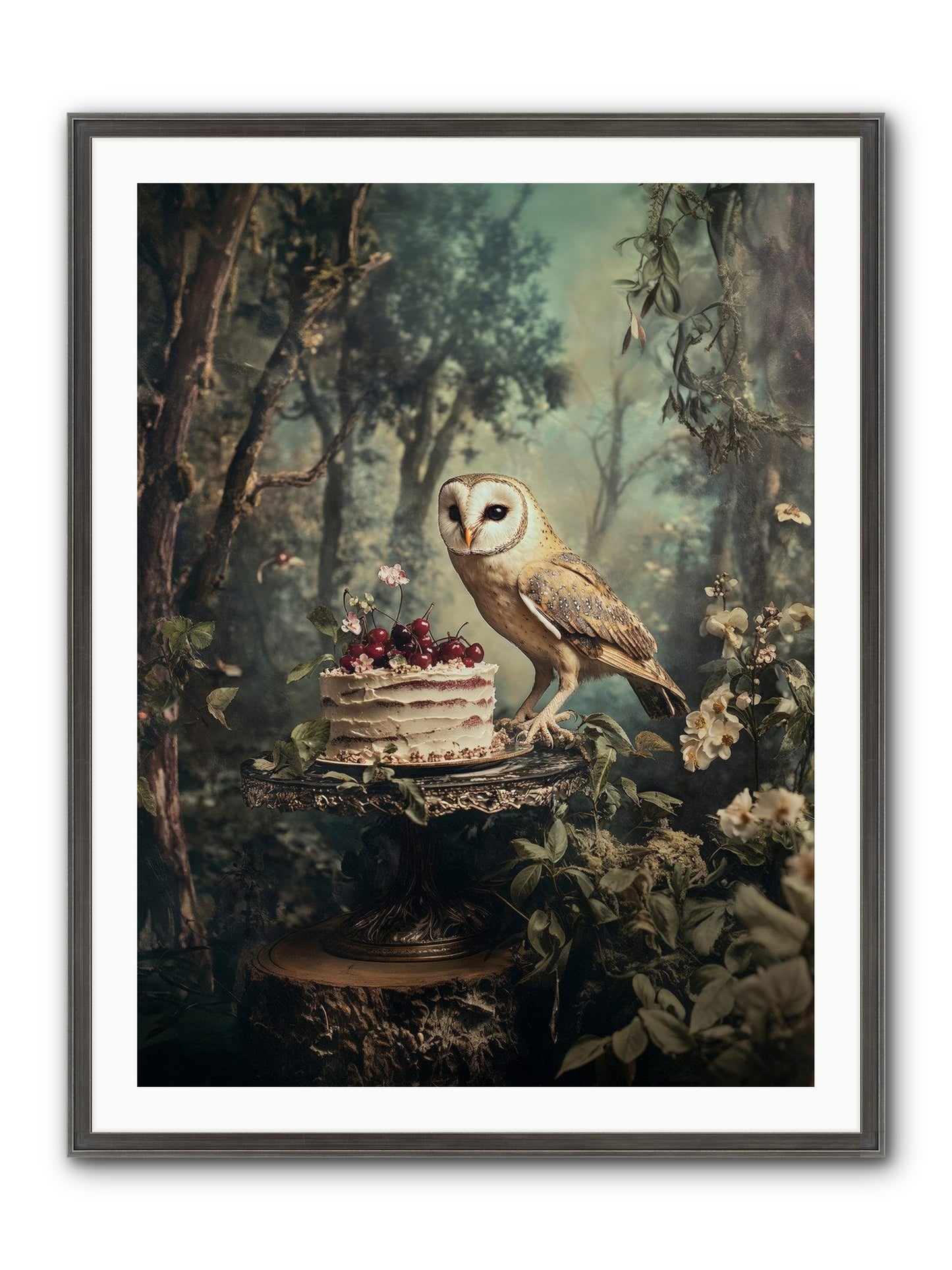 Sugar Found Him Anyway Framed Print - Slimwoods Black/Silver 30x40