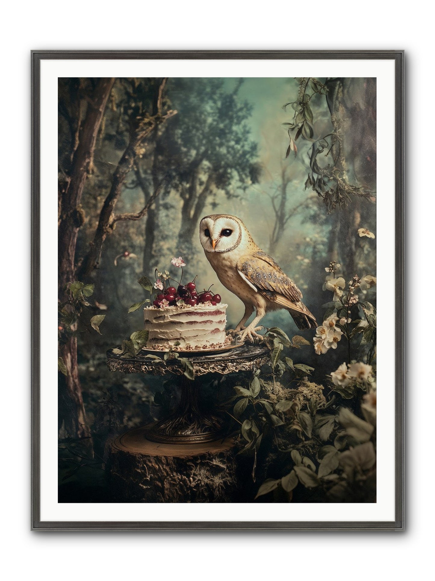 Sugar Found Him Anyway Framed Print - Slimwoods Black/Silver 36x48