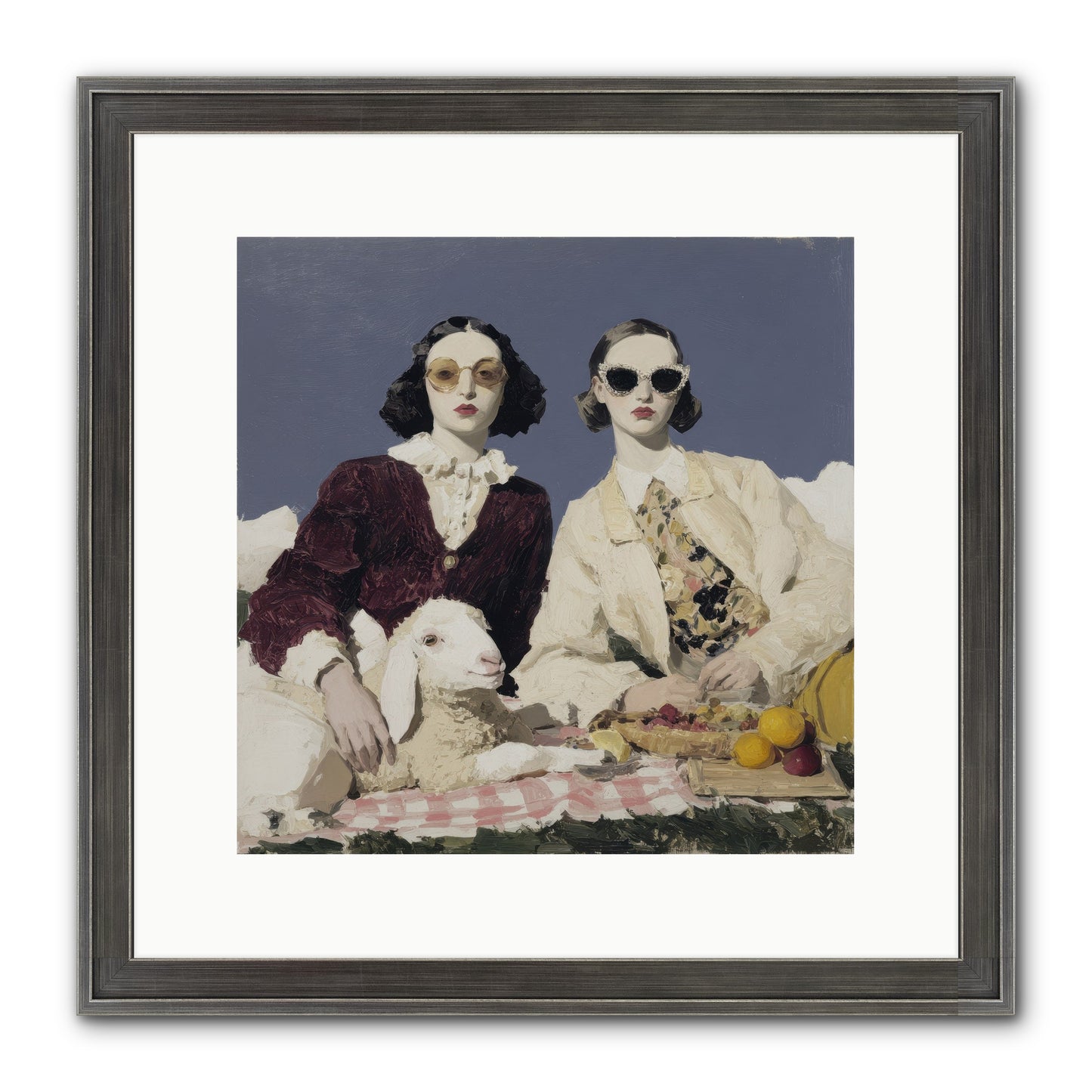Sugar-Made Sky Framed Print - Slimwoods Black/Silver 12x12