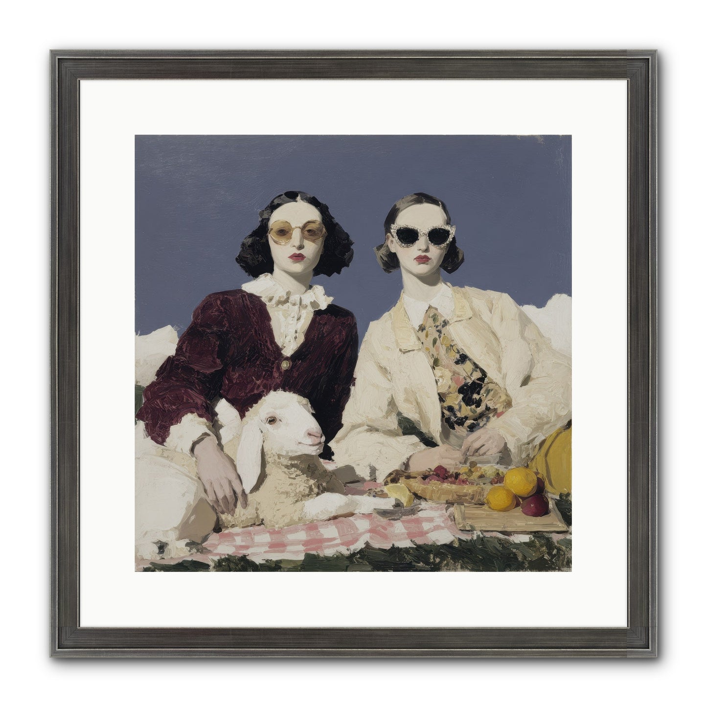 Sugar-Made Sky Framed Print - Slimwoods Black/Silver 16x16