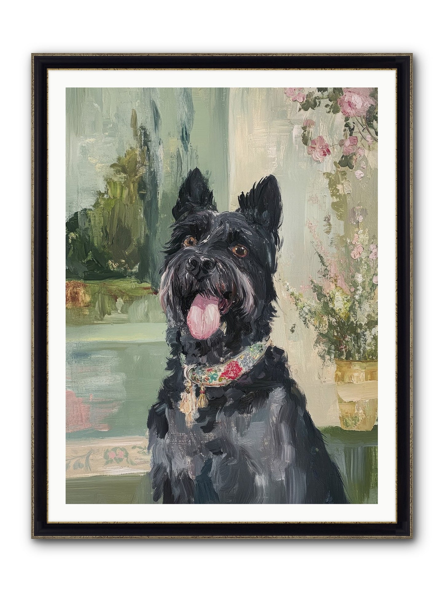 Sugar Plum Framed Print - Black & Gold 36x48
