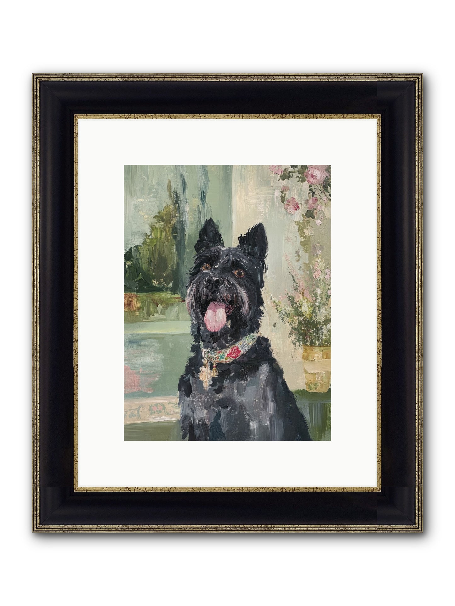 Sugar Plum Framed Print - Black & Gold 9x12