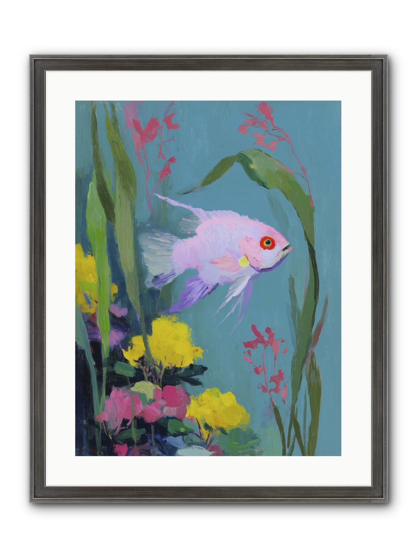 Sugar-Spun Jewel Framed Print - Slimwoods Black/Silver 18x24