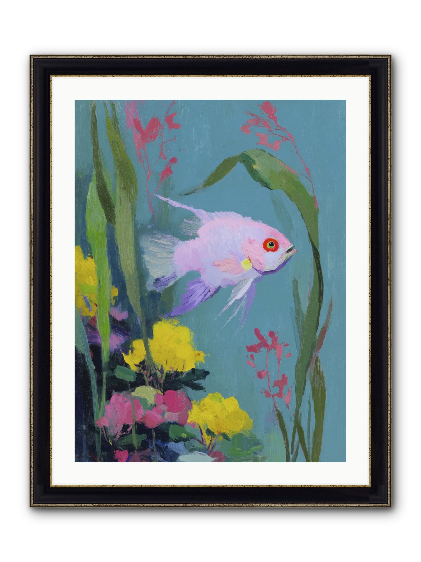Sugar-Spun Jewel Framed Print - Black & Gold 24x32