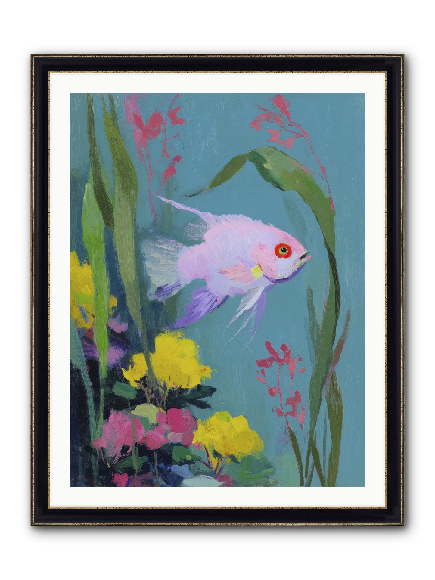 Sugar-Spun Jewel Framed Print - Black & Gold 30x40