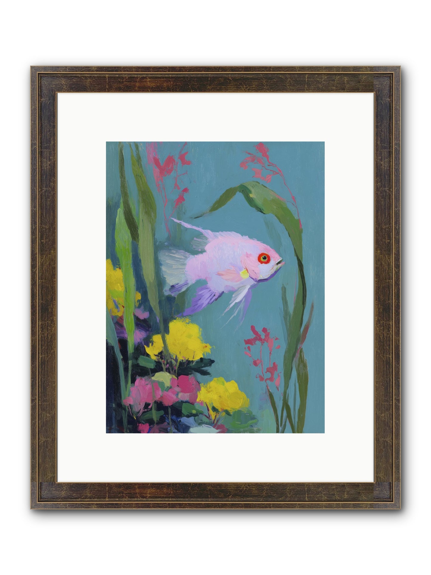 Sugar-Spun Jewel Framed Print - Slimwoods Black/Gold 9x12