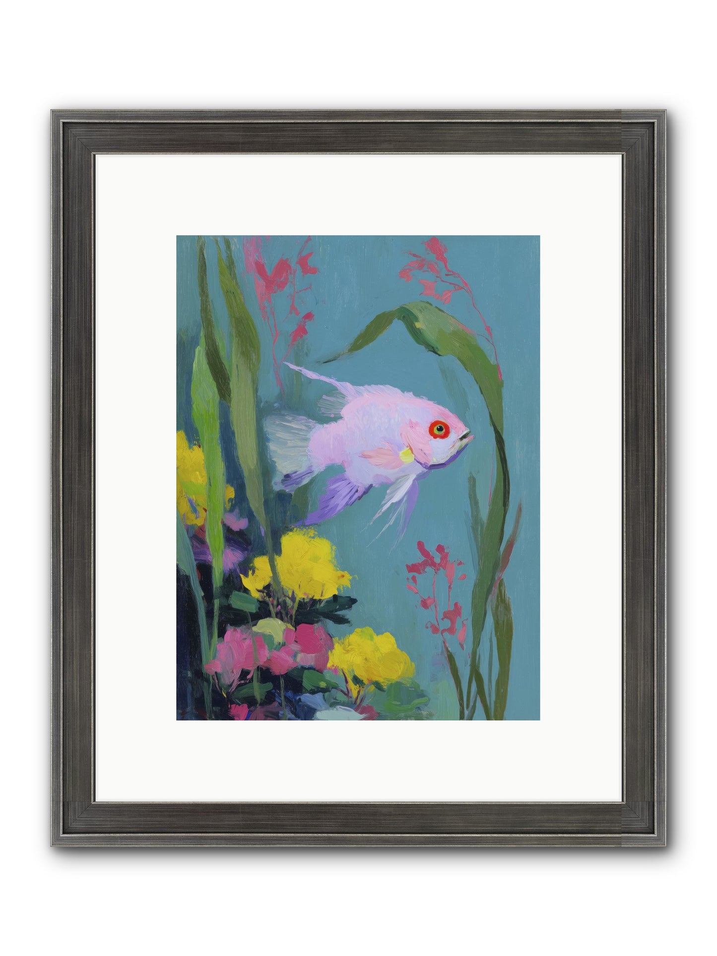 Sugar-Spun Jewel Framed Print - Slimwoods Black/Silver 9x12