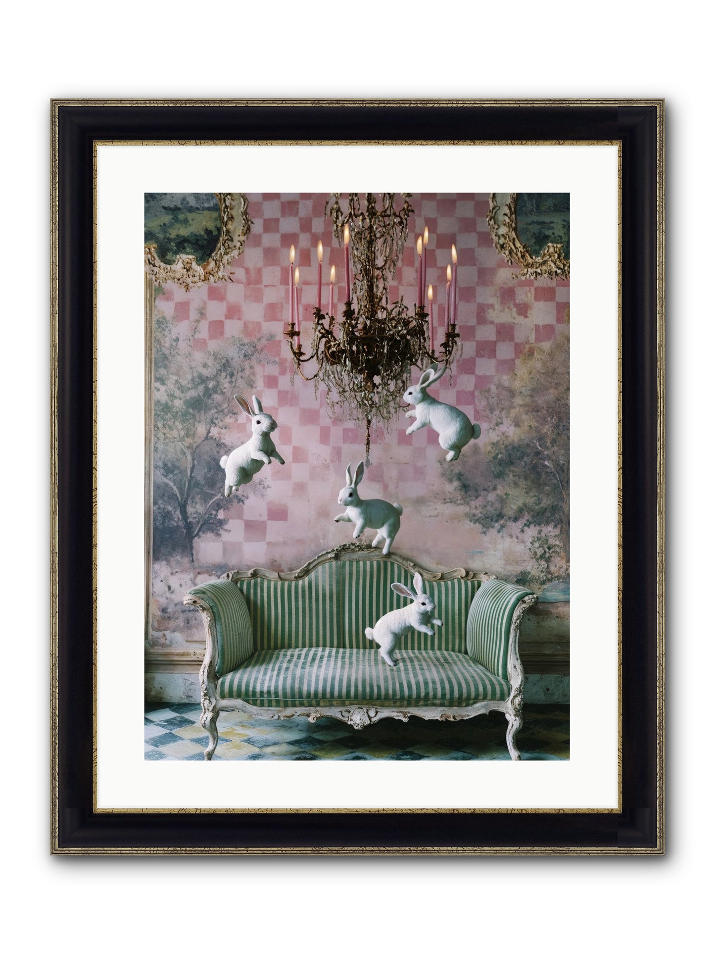 Sugar Thistle Tales Framed Print - Black & Gold 18x24