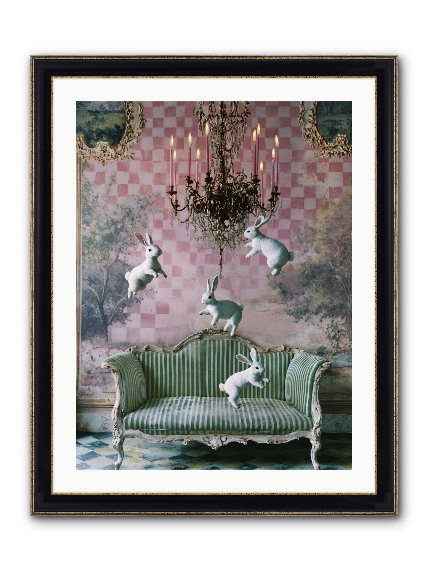 Sugar Thistle Tales Framed Print - Black & Gold 24x32