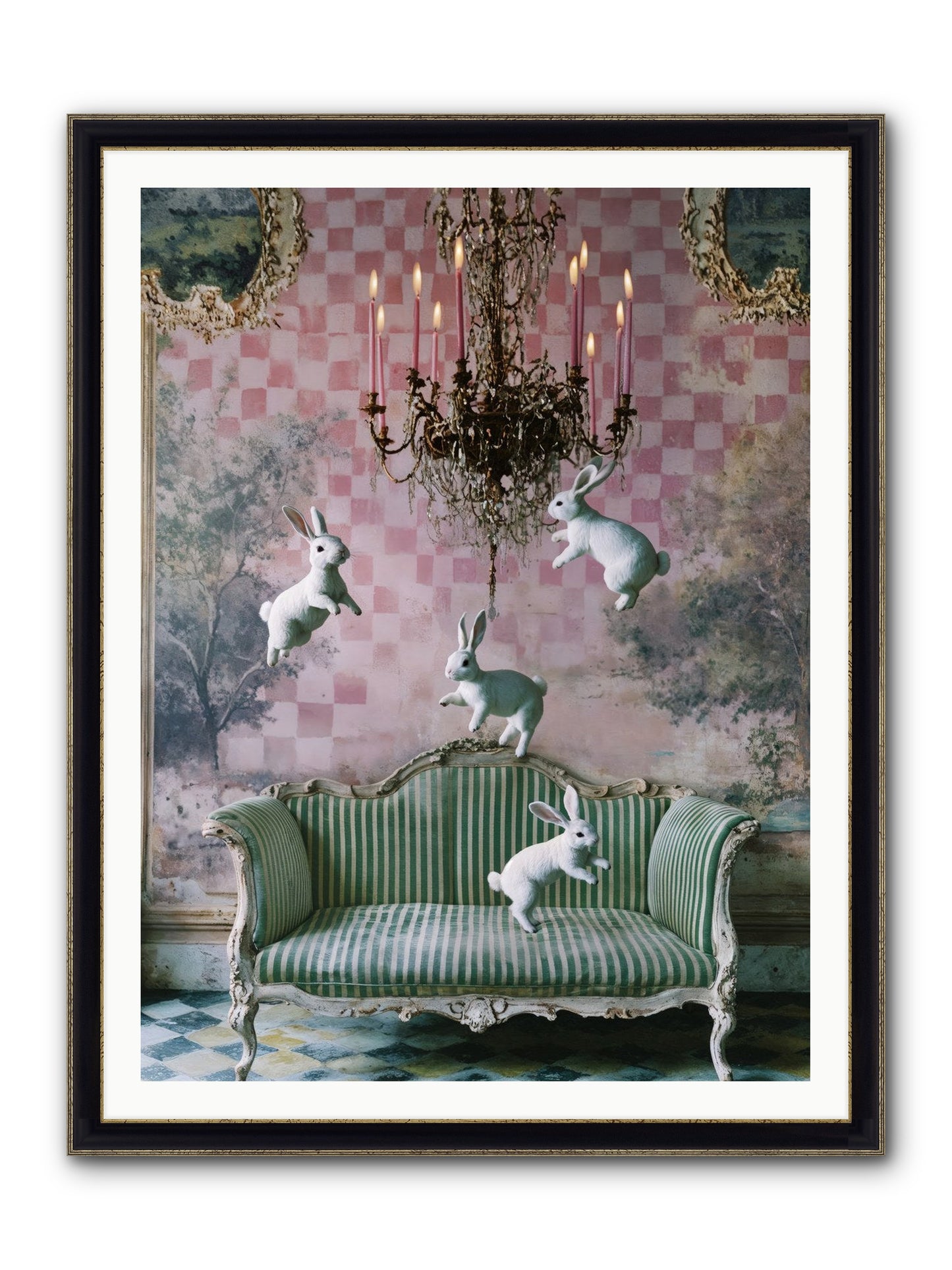 Sugar Thistle Tales Framed Print - Black & Gold 36x48