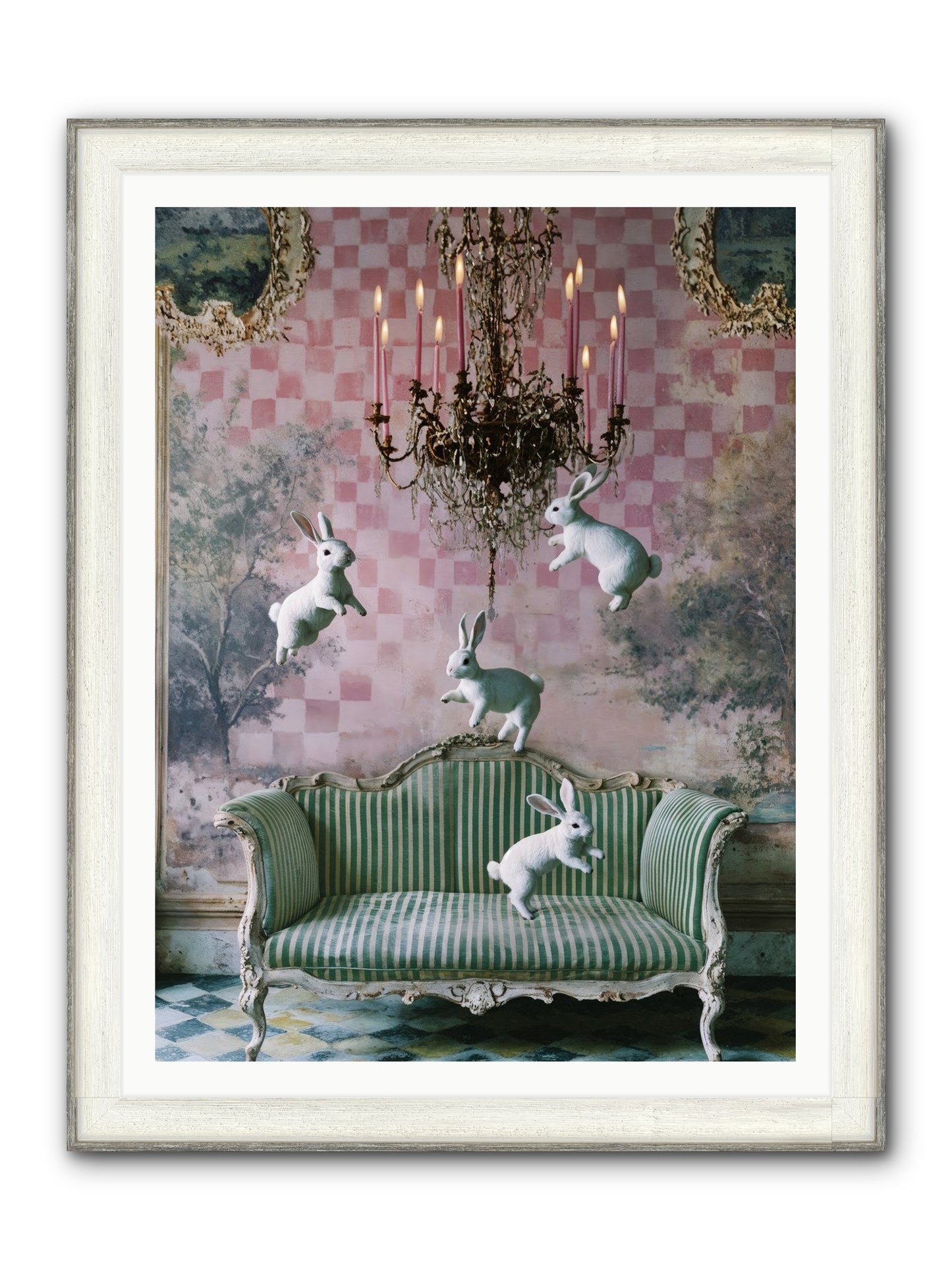 Sugar Thistle Tales Framed Print - Driftwood White 36x48
