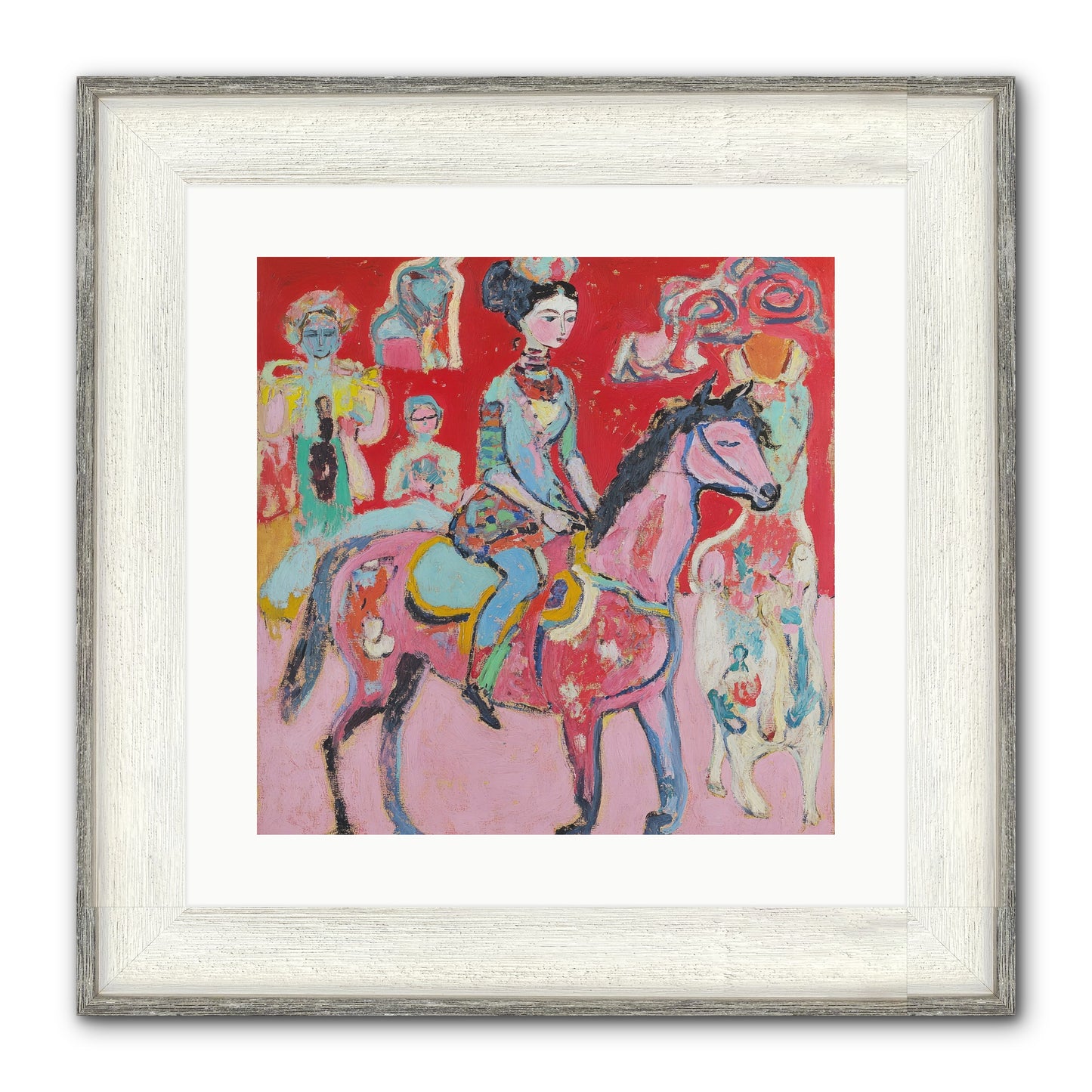 Sugared Dreams Framed Print - Driftwood White 16x16