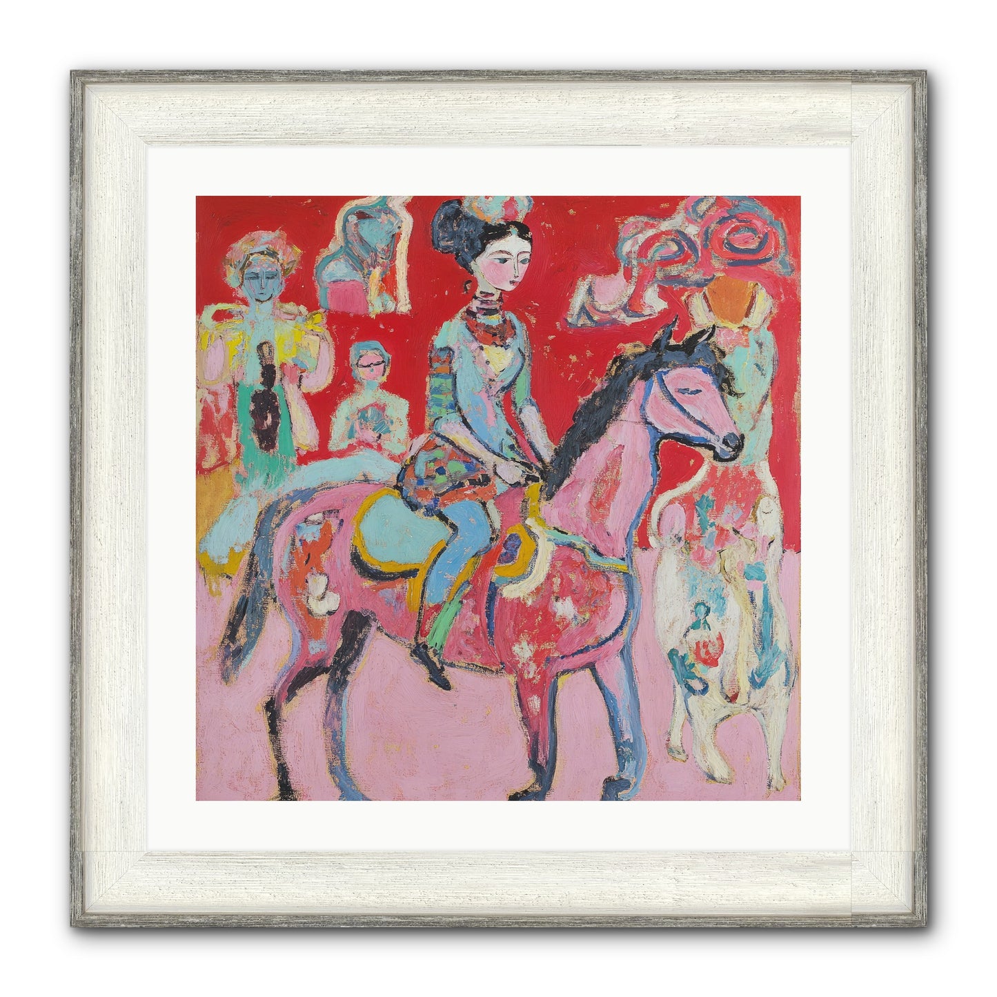 Sugared Dreams Framed Print - Driftwood White 24x24